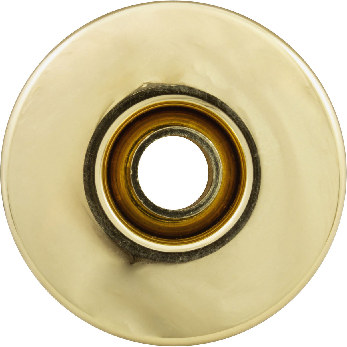 Escutcheon, HydraBaths Futura, 2-5/8"fd, w/Dir Eye, Smth, Brass : FJ115