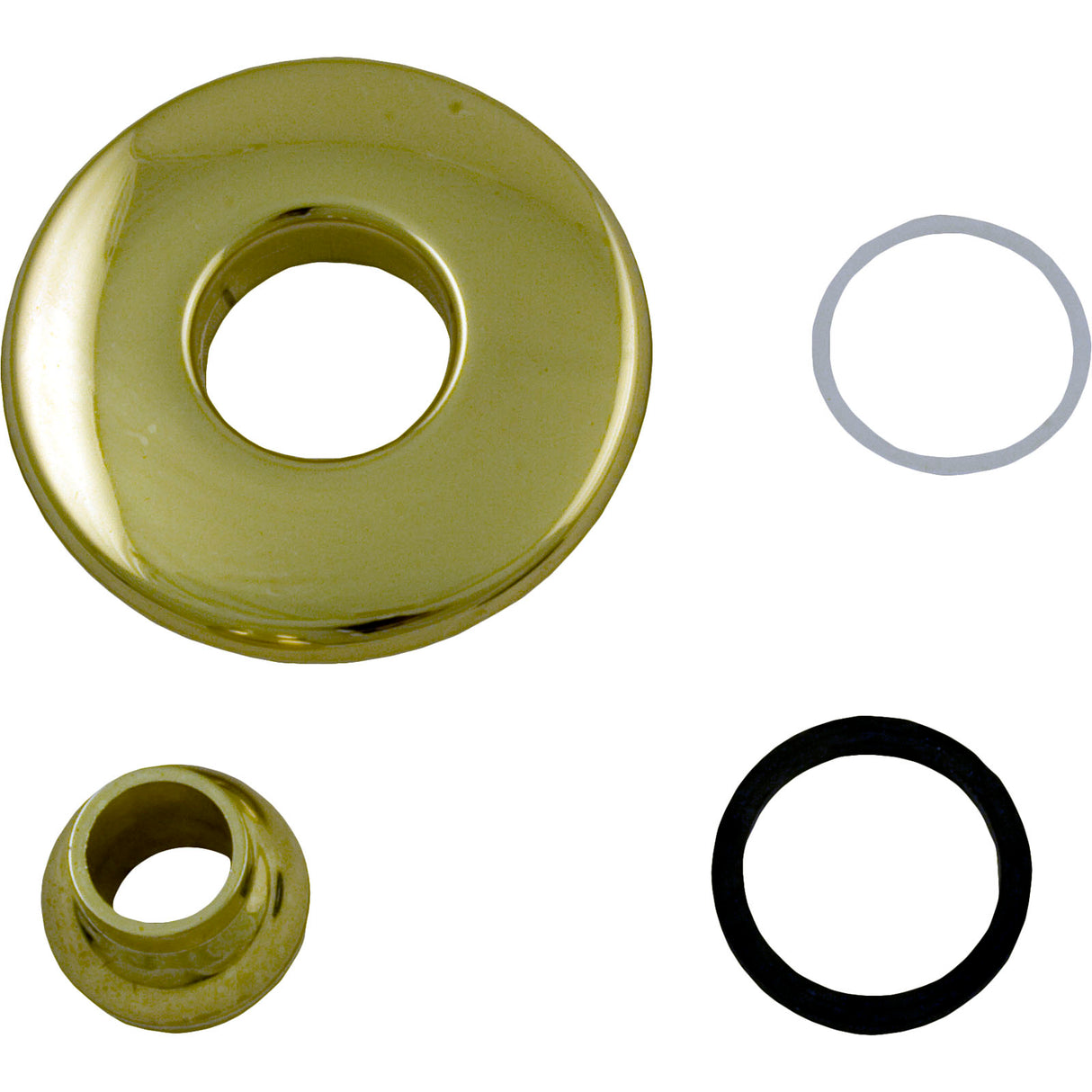 Escutcheon, HydraBaths Futura, 2-5/8"fd, w/Dir Eye, Smth, Brass : FJ115