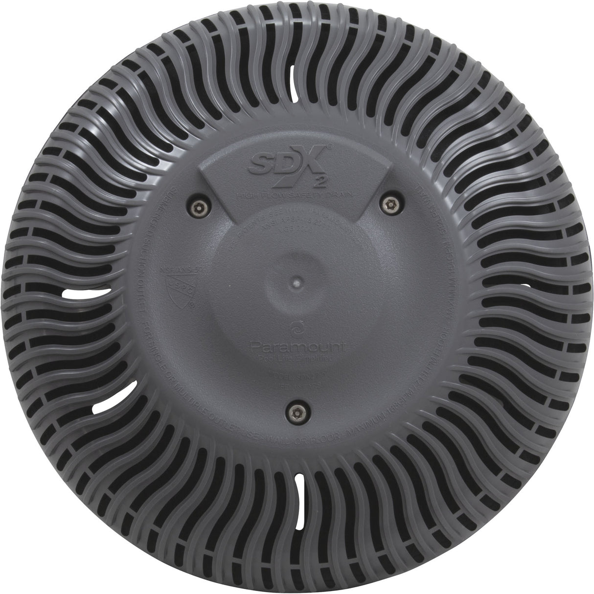 Main Drain Grate, Paramount SDX2, Concrete, Gray : 004-192-2231-02