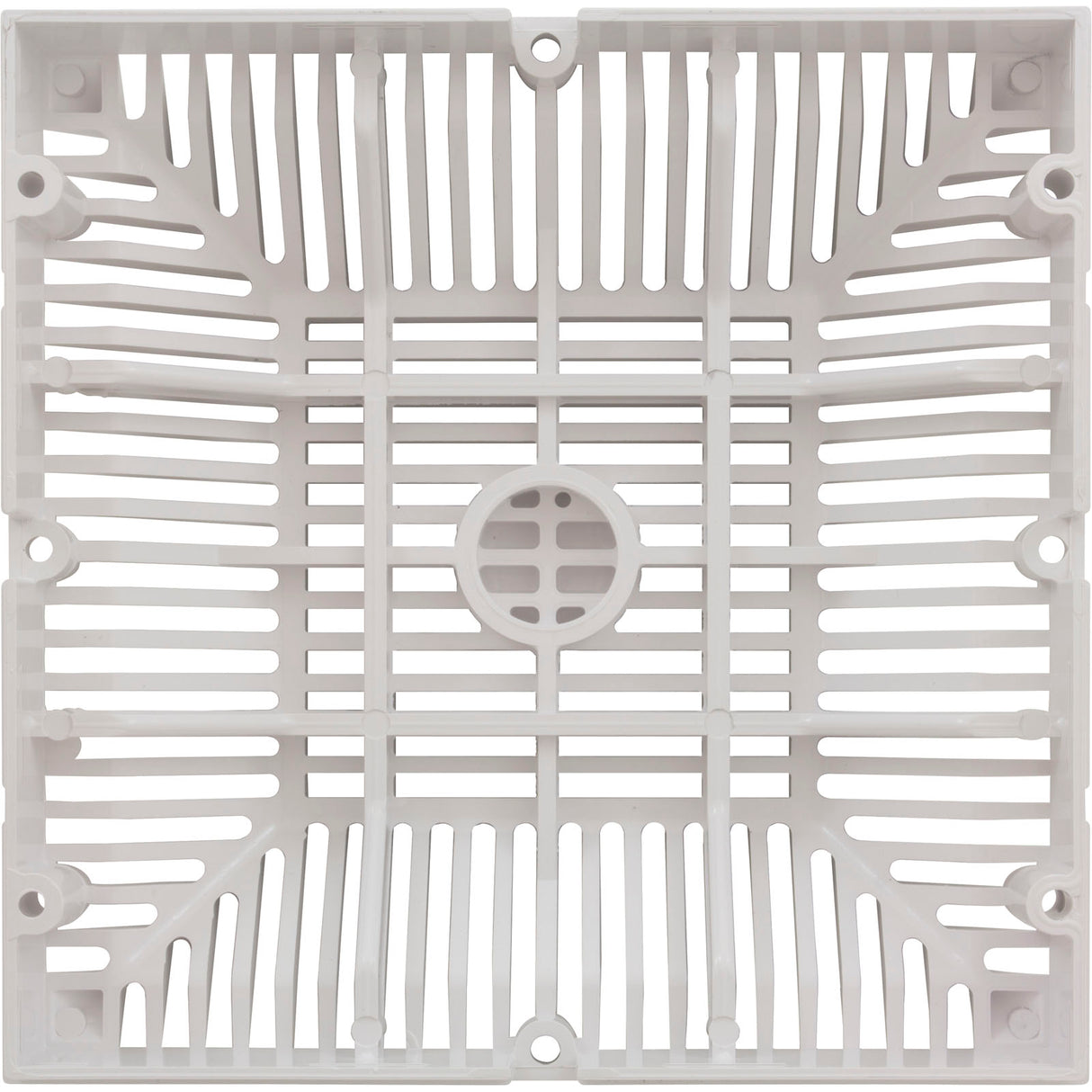 Main Drain Grate, Waterway 9" x 9" Square, White : 642-4790 V