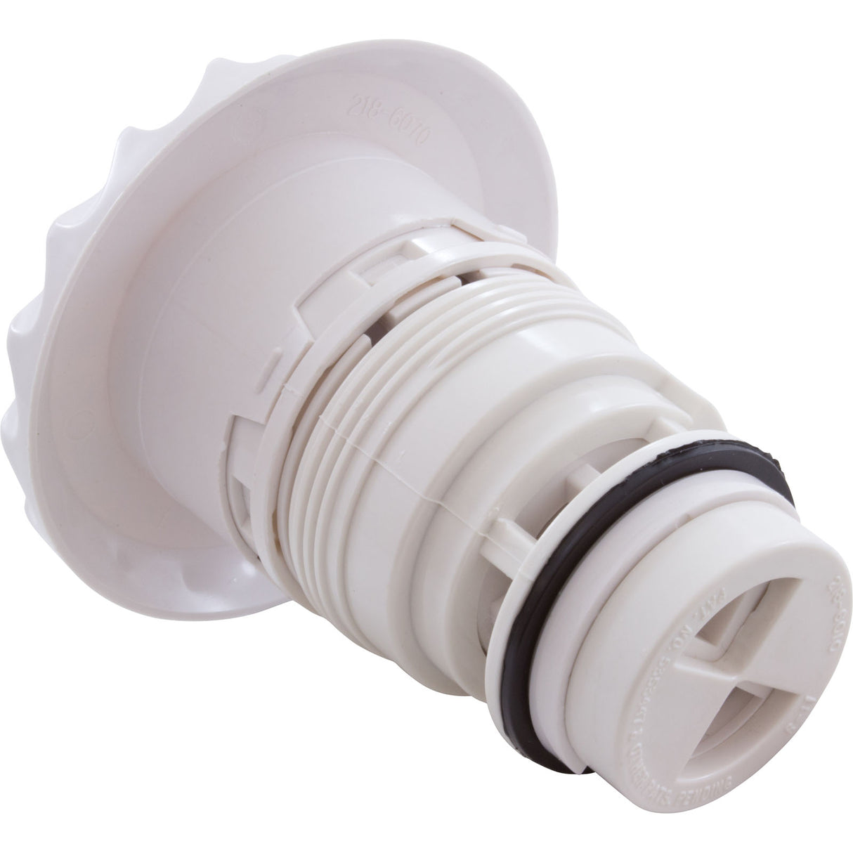 Jet Intl, WW Poly Jet, 3-3/8"fd, Pulsator, Dlx Scal, White : 210-6070