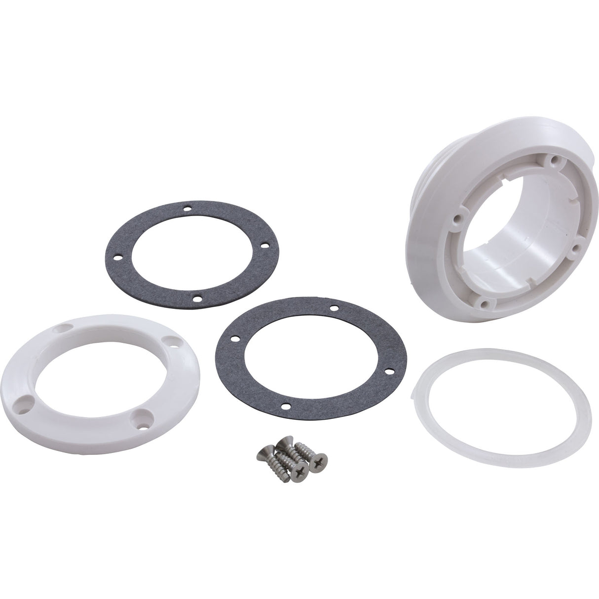 Wall Fitting, WW Poly Jet, Vinyl Liner, 2-5/8"hs, White : 210-5500