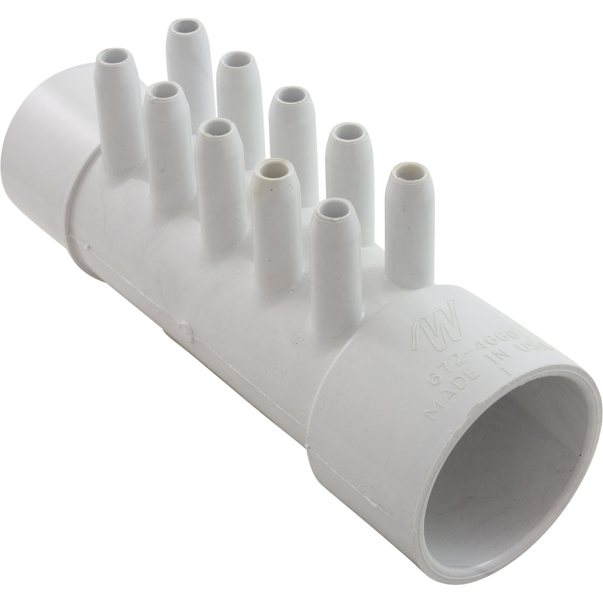 Manifold, 3/8"sb, 10 Port, Flow Thru, 1-1/2"s x 1-1/2"spg : 672-4660