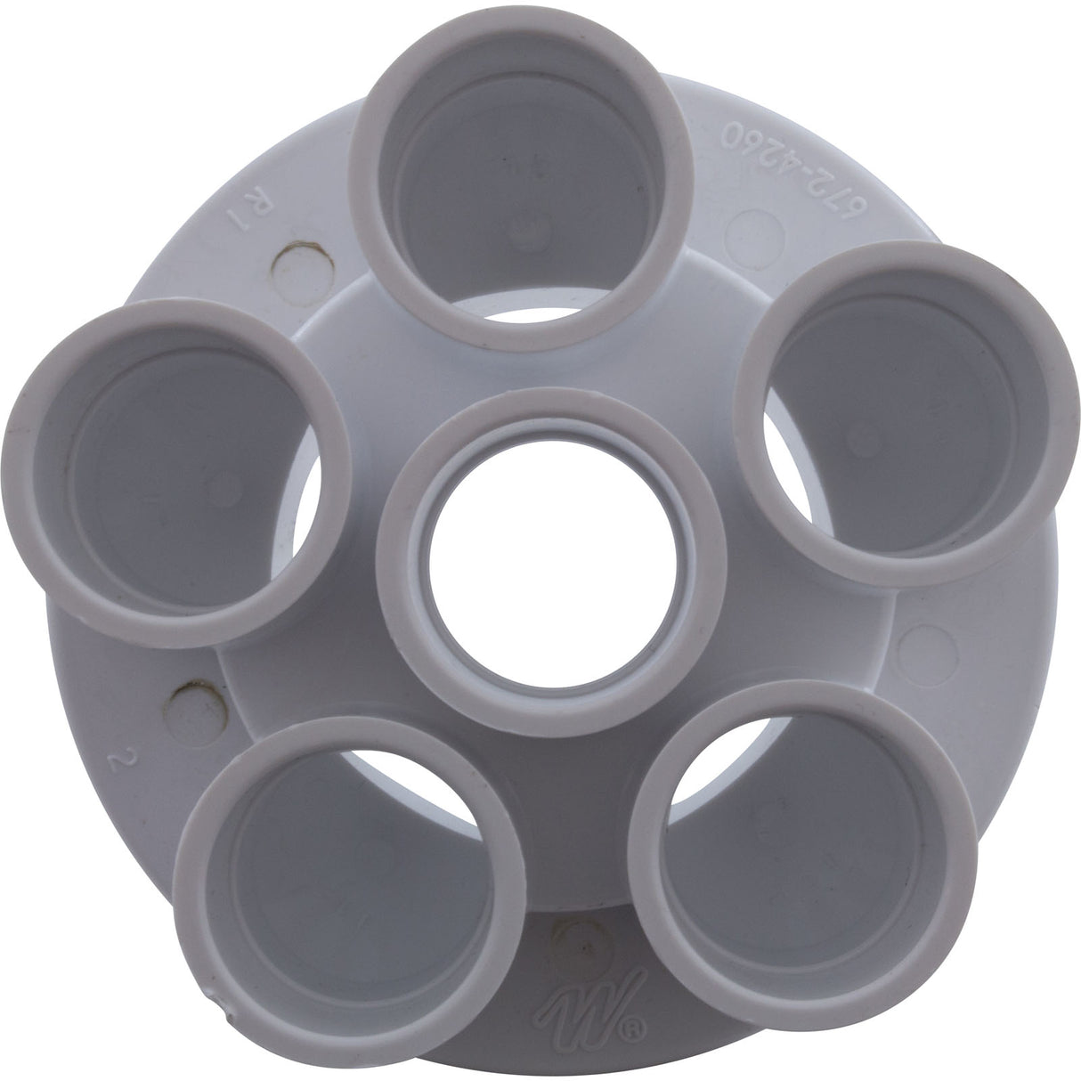 Manifold, 3/4" Slip, 6 Port, Transition, 2" Slip : 672-4260