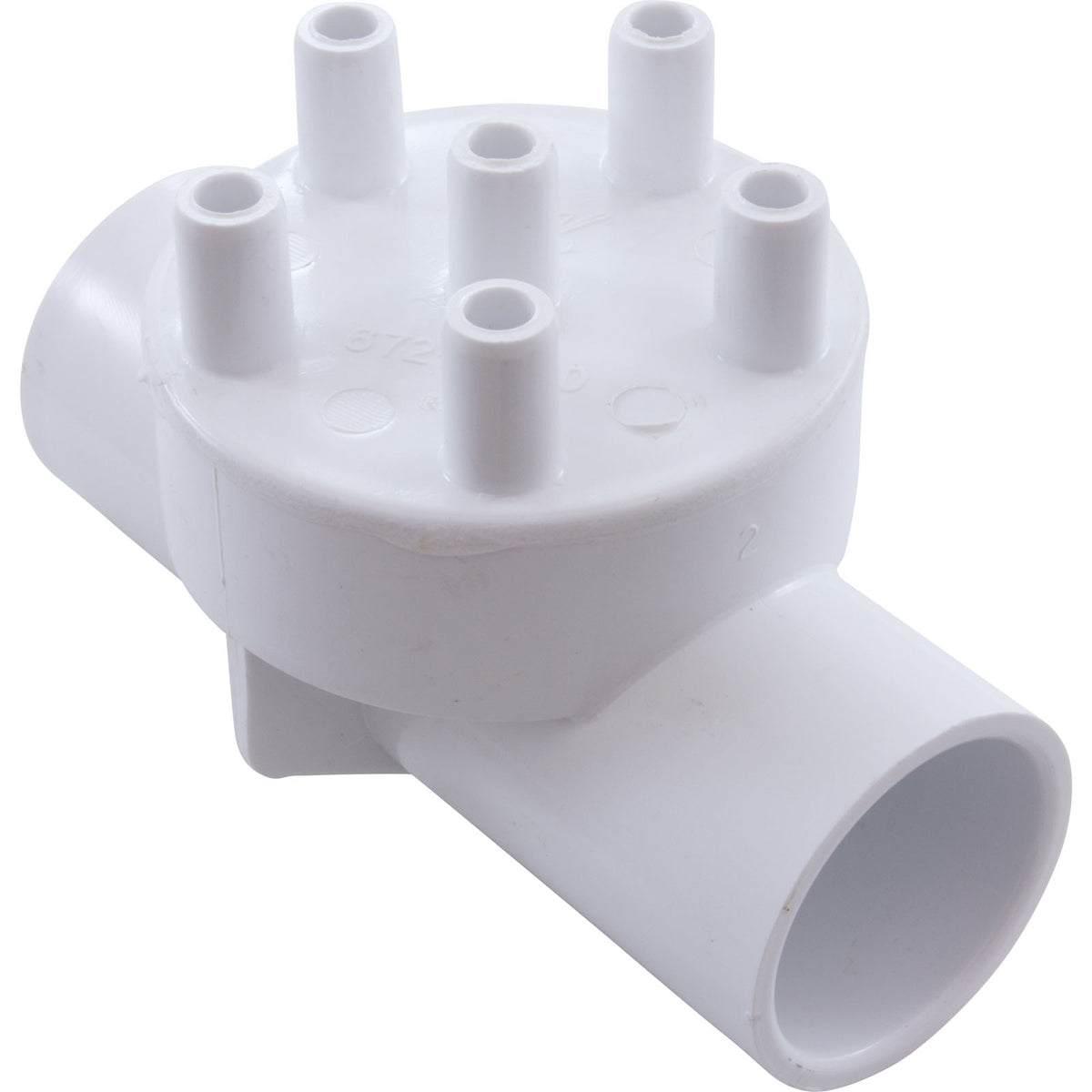 Manifold, 3/8"sb, 6 Port, Pancake, 1"s x 1"s : 672-5060 - Waterway Plastics - 8.06105E+11 - PartsForSpas.com
