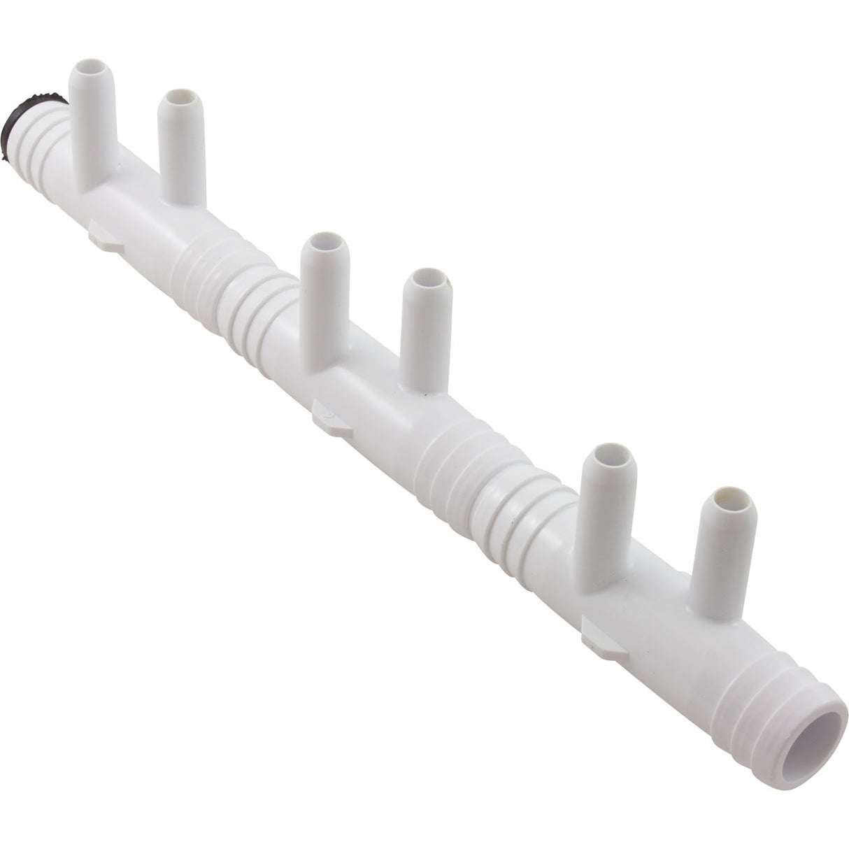 Manifold, 3/8"sb, 6 Port, Flow Thru, 3/4"b x 3/4"b : 672-7190