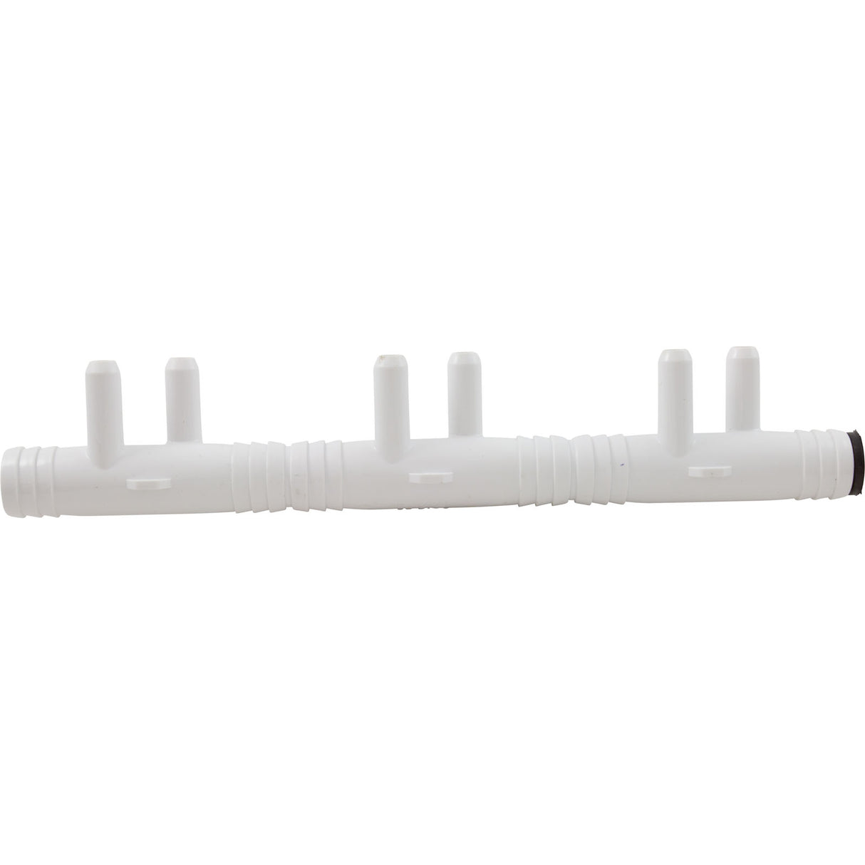 Manifold, 3/8"sb, 6 Port, Flow Thru, 3/4"b x 3/4"b : 672-7190