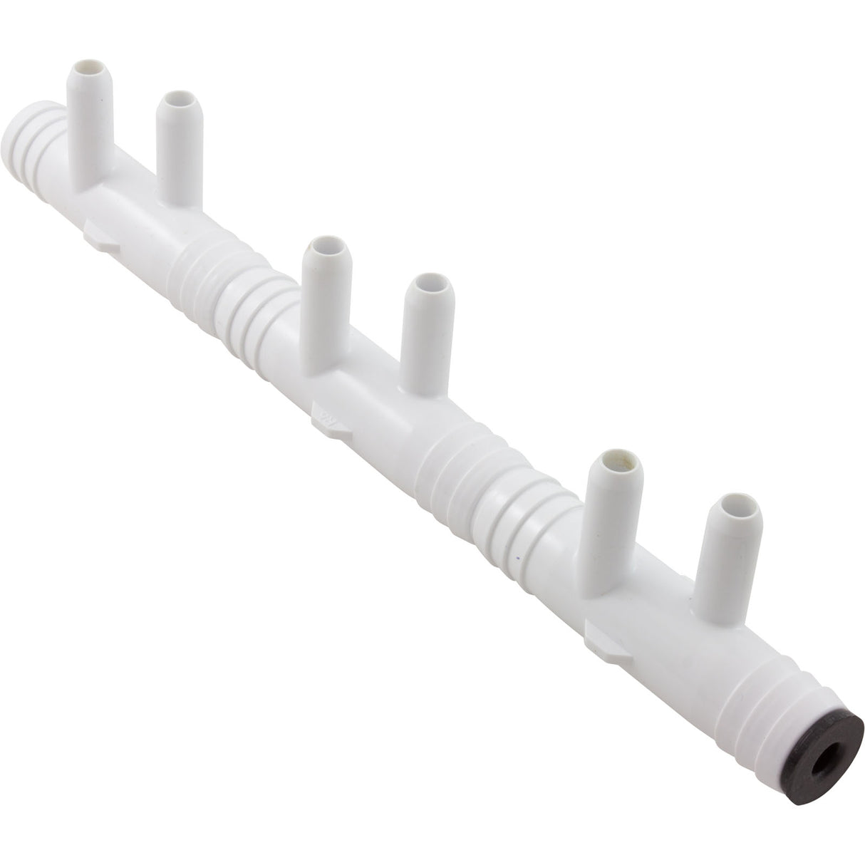 Manifold, 3/8"sb, 6 Port, Flow Thru, 3/4"b x 3/4"b : 672-7190