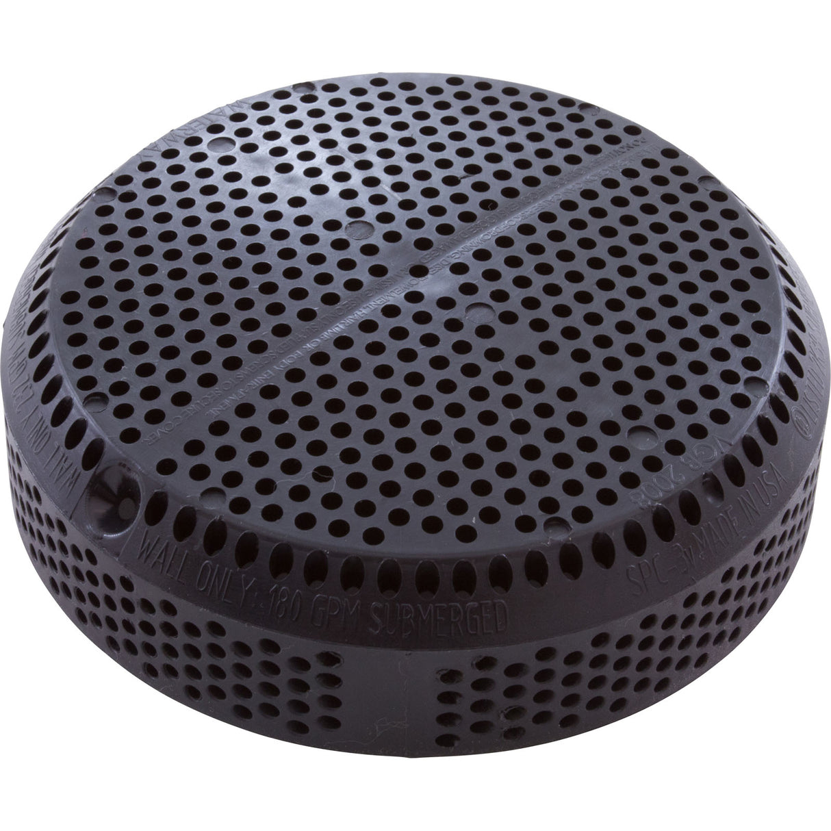 Suction Cover, Waterway 5" Super Hi-Flow, Black, W/O Screws : 642-3631 V