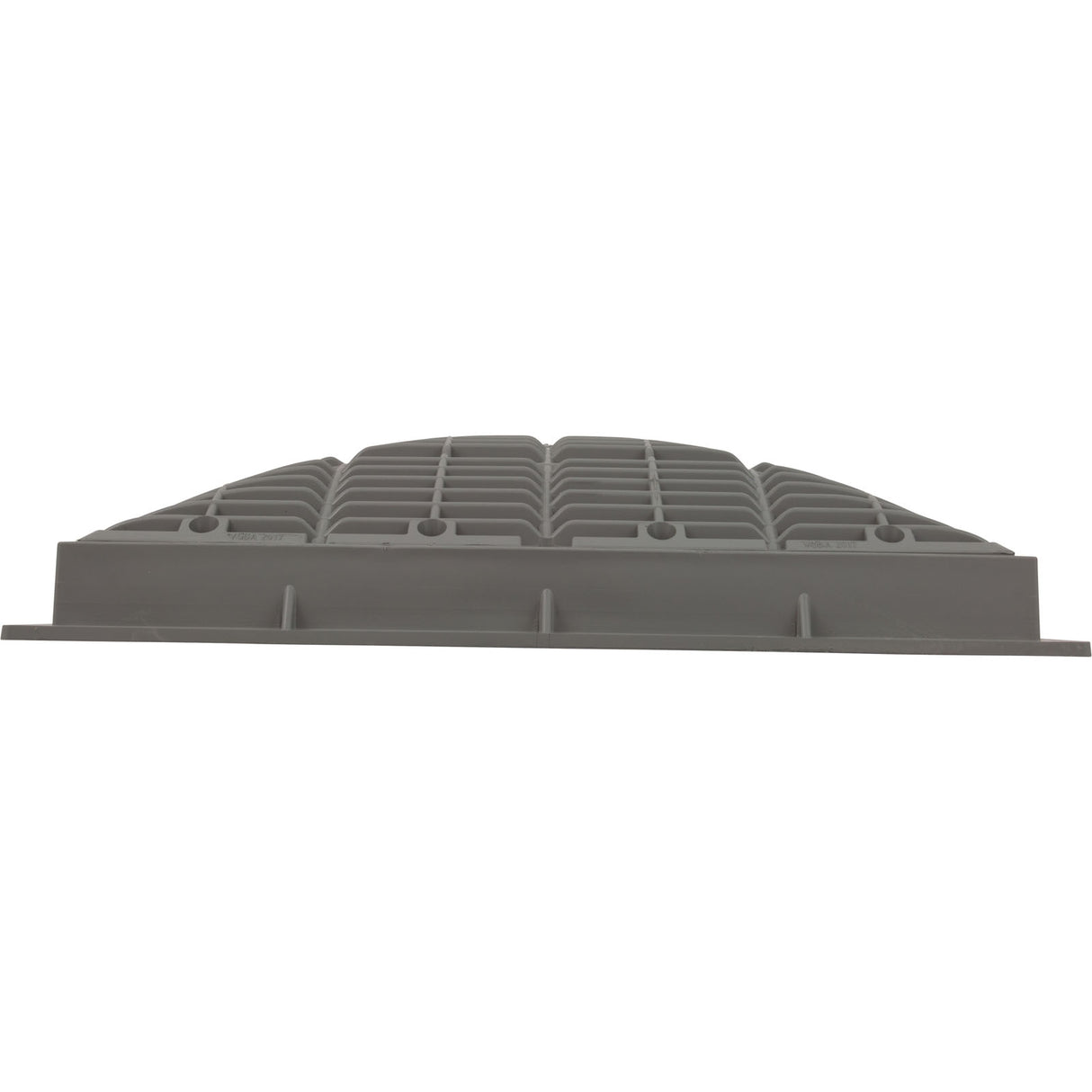 Main Drain Grate, Waterway, 12" x 12" Square, w/Frame, Gray : 640-4727 V