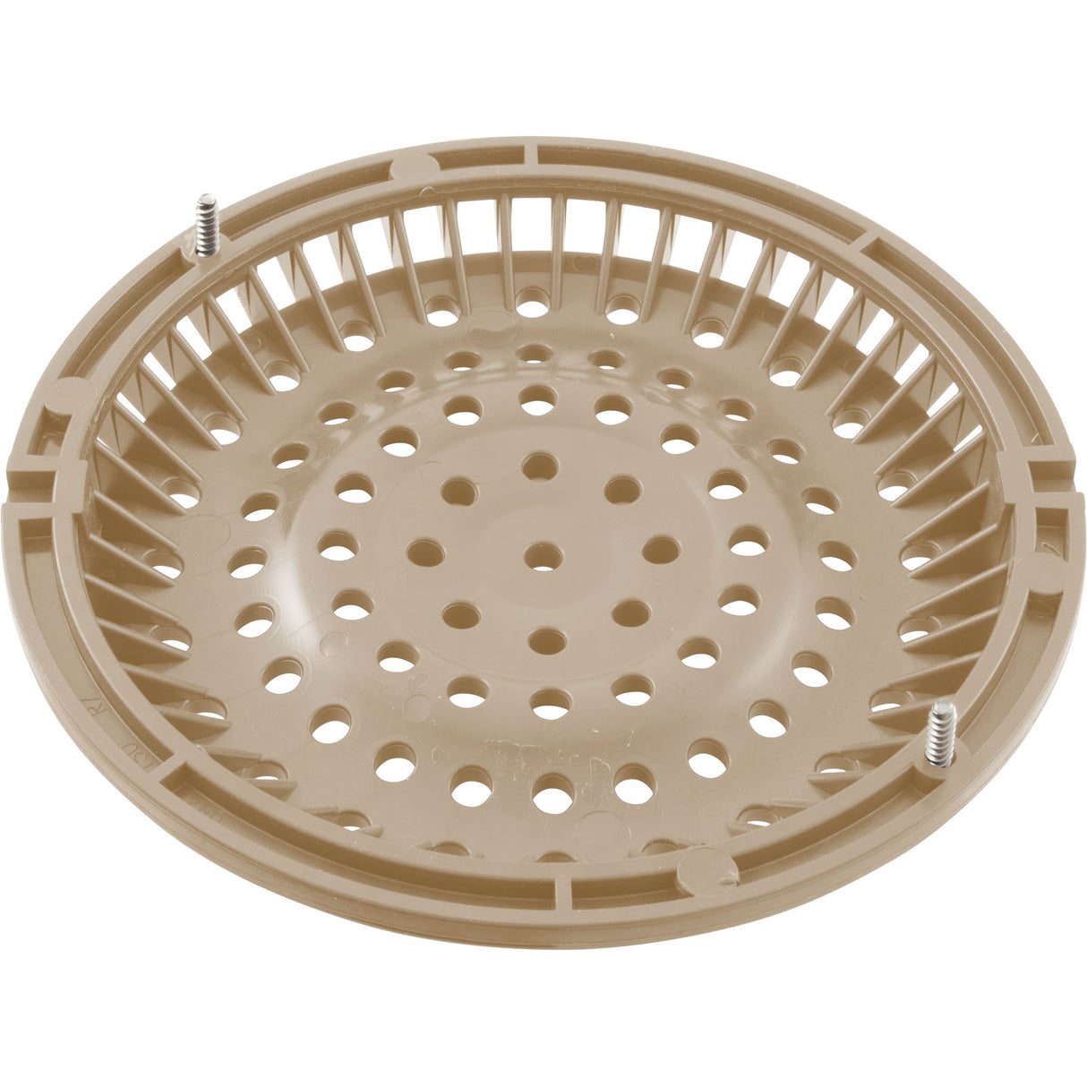 Main Drain Grate, WW Anti-Vortex, 8" Round, w/ Screws, Beige : 642-2159-BEI V
