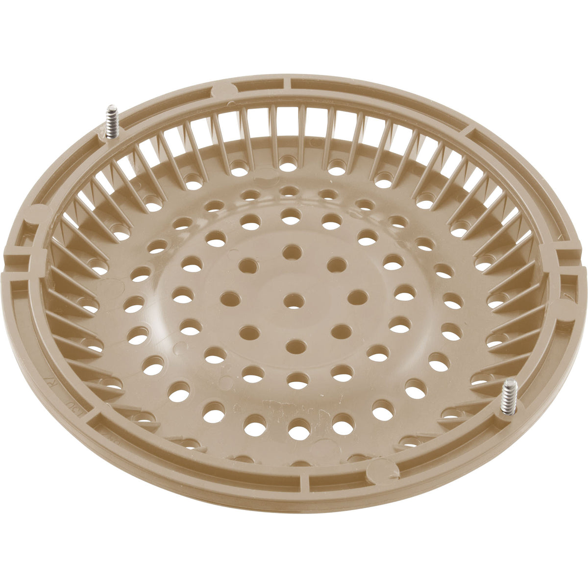 Main Drain Grate, WW Anti-Vortex, 8" Round, w/ Screws, Beige : 642-2159-BEI V - Waterway Plastics - 8.06105E+11 - PartsForSpas.com