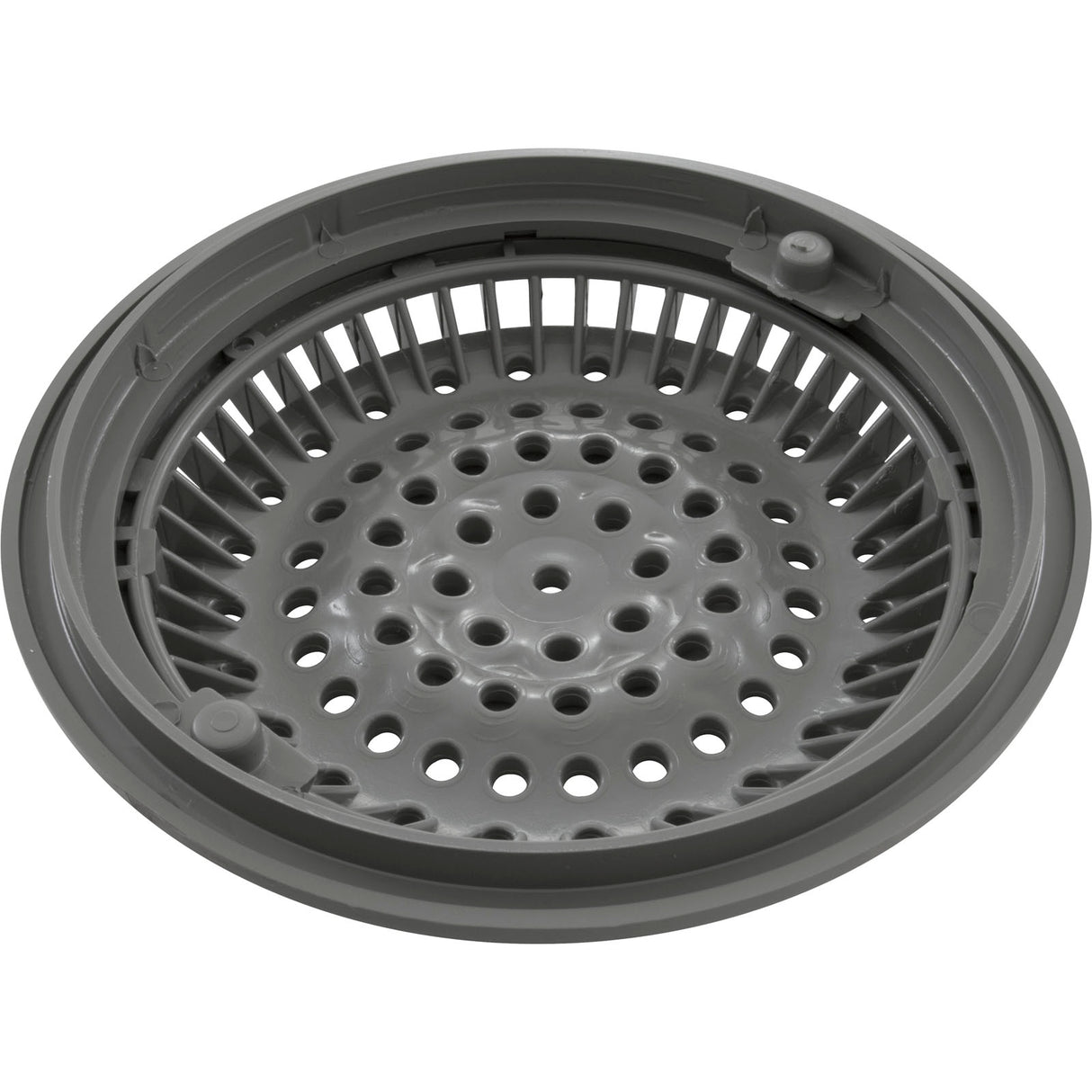 Main Drain Grate, WW Anti Vortex, 8" Rnd, w/Collar, Gray : 640-2317 V
