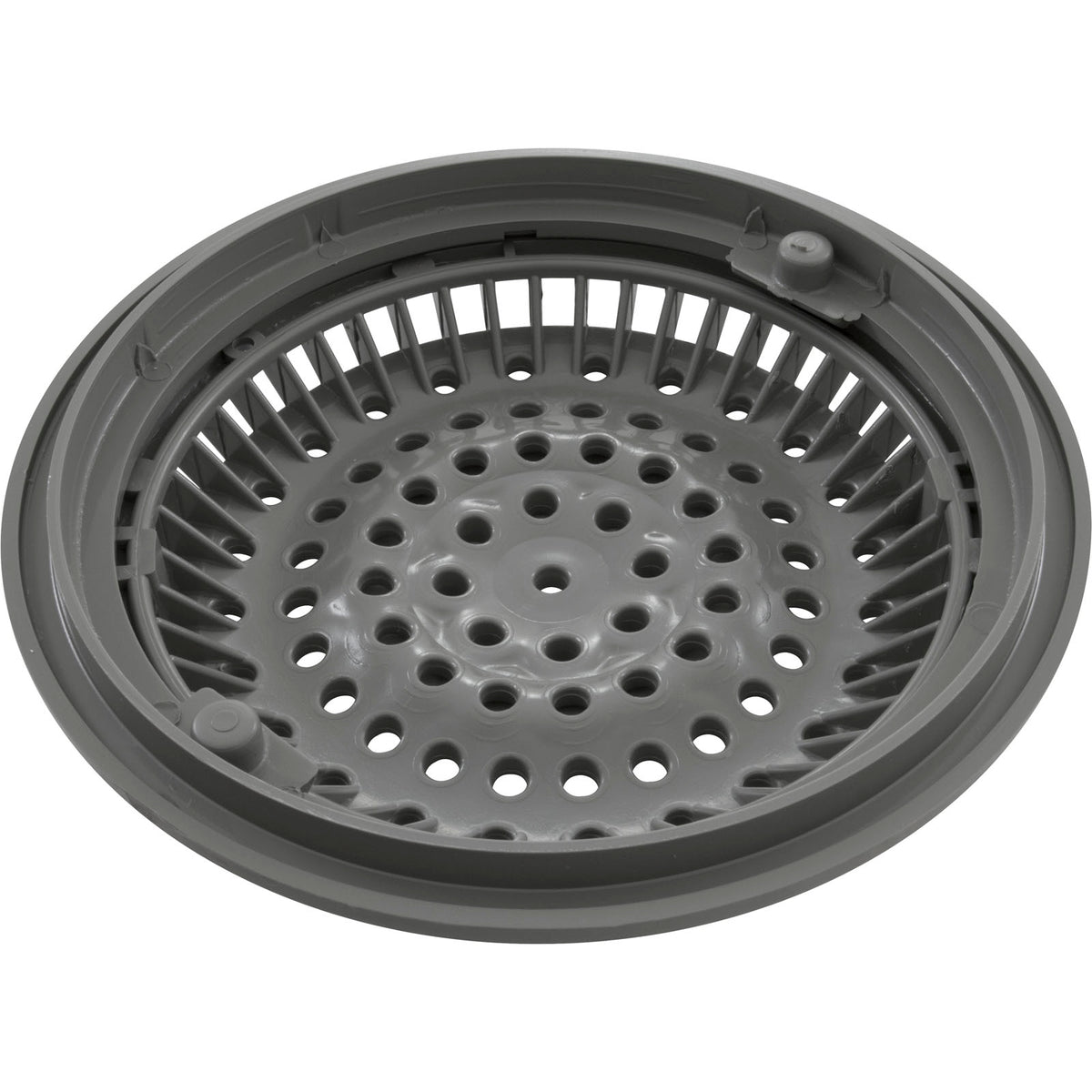 Main Drain Grate, WW Anti Vortex, 8" Rnd, w/Collar, Gray : 640-2317 V - Waterway Plastics - 8.06105E+11 - PartsForSpas.com