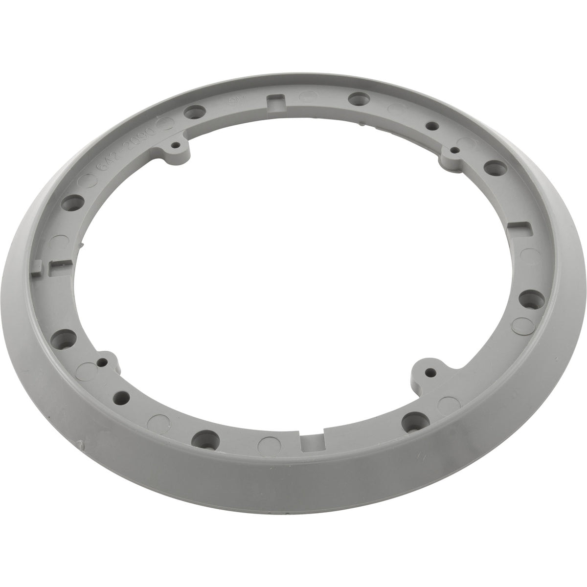 Mounting Plate, Waterway Main Drain Vinyl, 8" Round, Gray : 642-2097 - Waterway Plastics - 8.06105E+11 - PartsForSpas.com