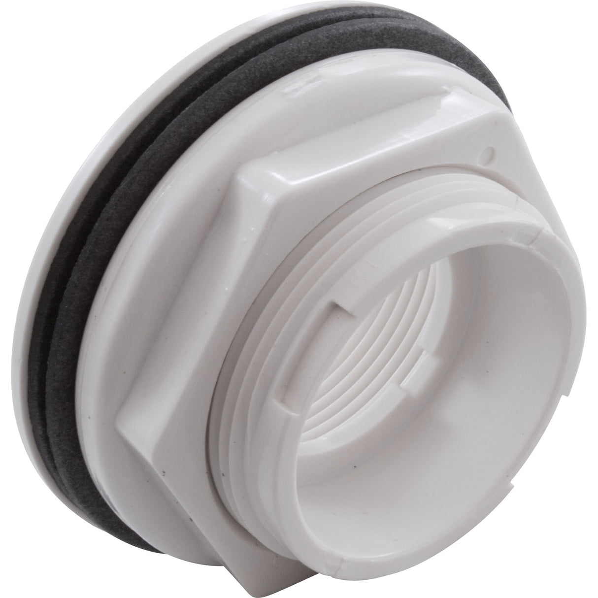 Wall Fitting, WW, 2-3/8"hs, 1-1/2"fpt x 1-1/2"s, 3-1/2"fd, Wht : 400-9150B