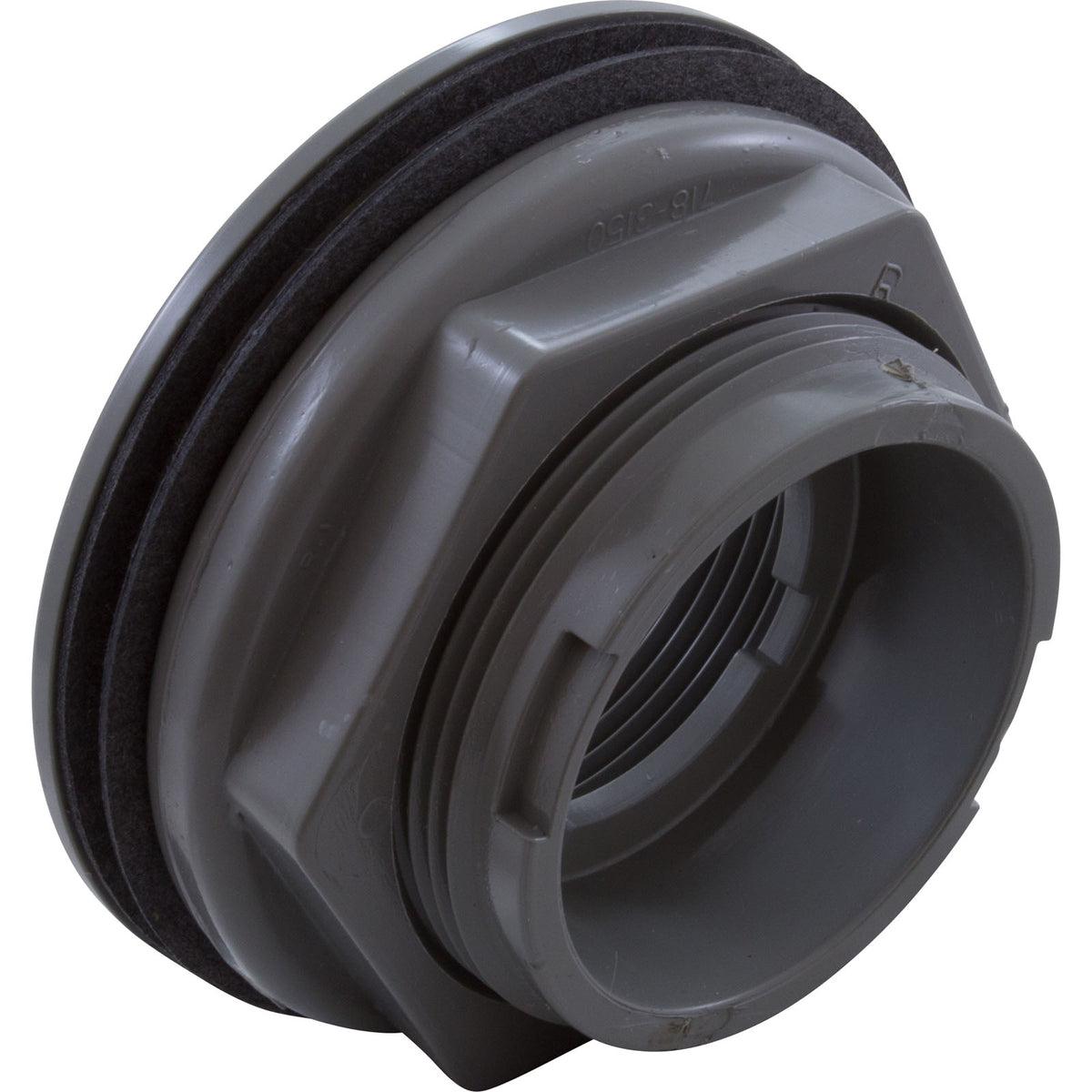 Wall Fitting, WW, 2-3/8"hs, 1-1/2"fpt x 1-1/2"s, 3-1/2"fd, Gry : 400-9157B