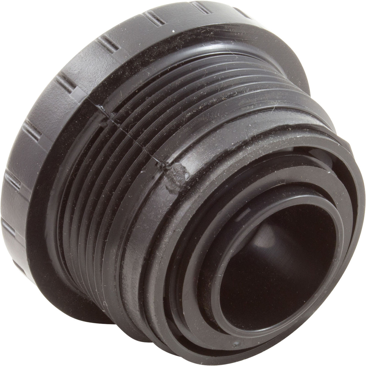 Eyeball Fitting, WW, 1-1/2"mpt, 2-1/4"fd, Plstr, Blk : 212-9171