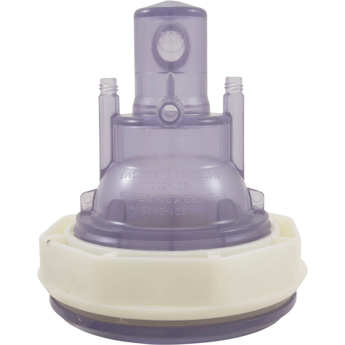 Jet Body, WW Power Storm, 3-3/4"hs, a3/8"b, w3/4"b, Thd, Clear : 228-0048