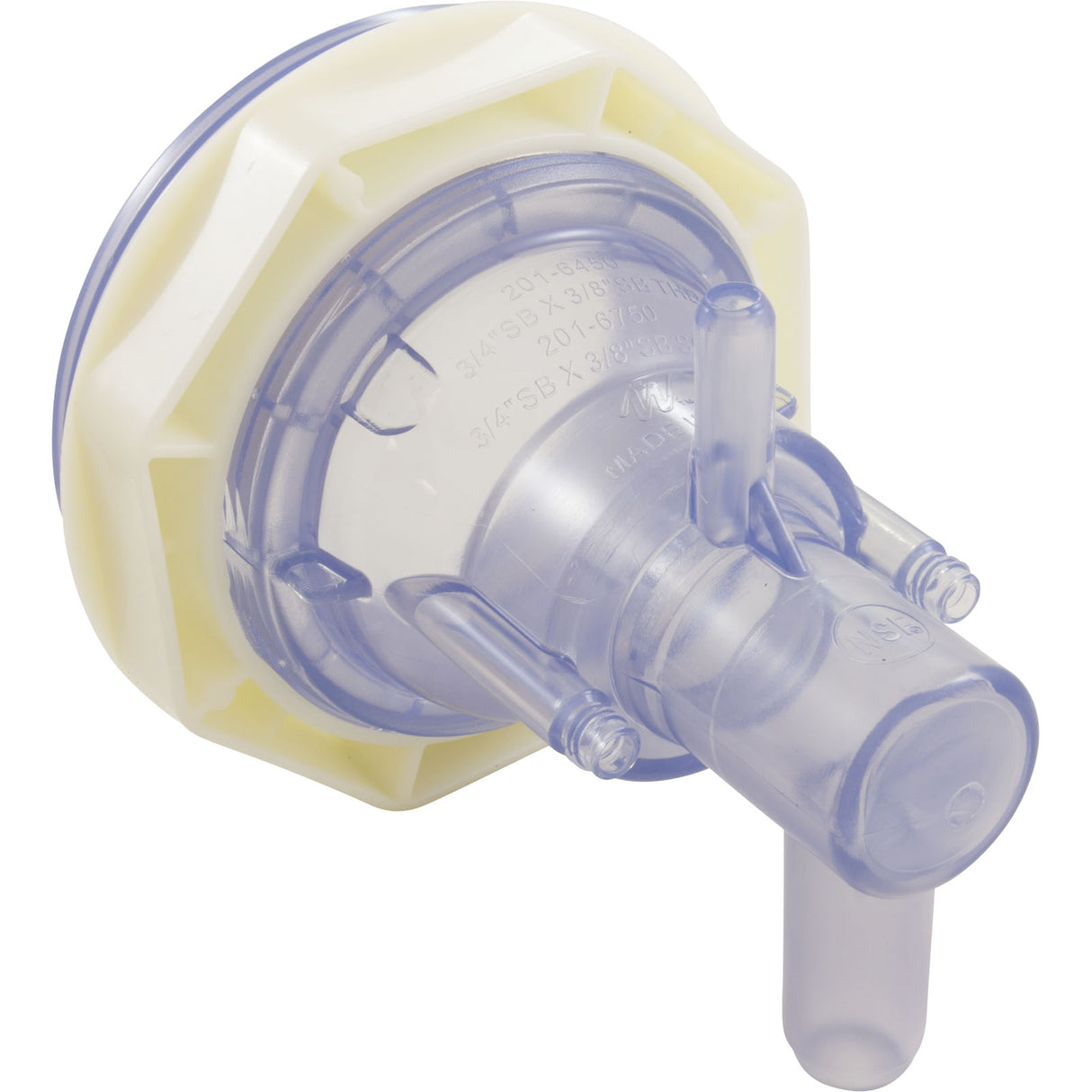 Jet Body, WW Power Storm, 3-3/4"hs, a3/8"sb, w3/4"sb, Thd, Clr : 228-0018