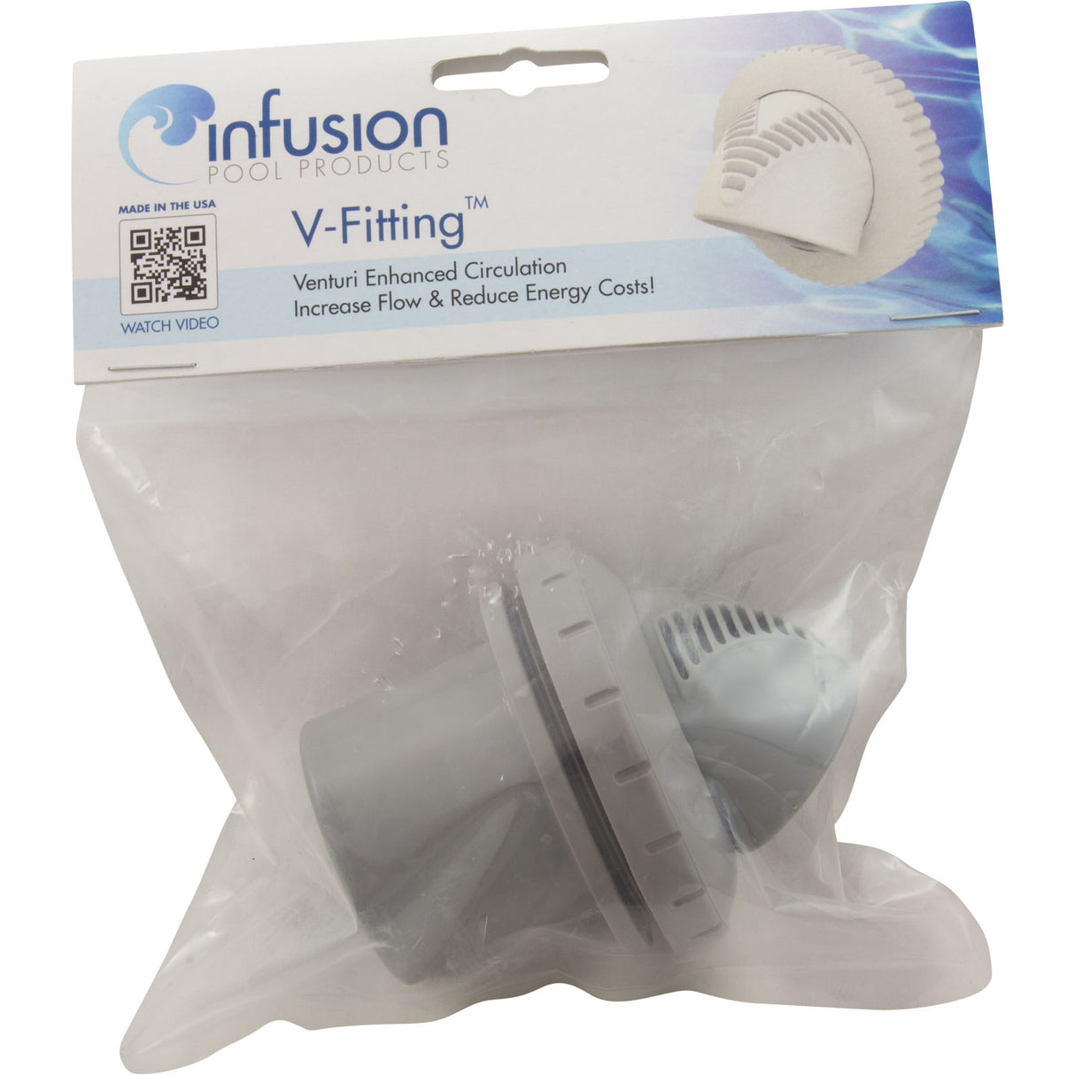 Inlet Fitting, Infusion Venturi, 1-1/2" Insider, Light Gray : VRFSISLG - Infusion Pool Products - 858923003246 - PartsForSpas.com