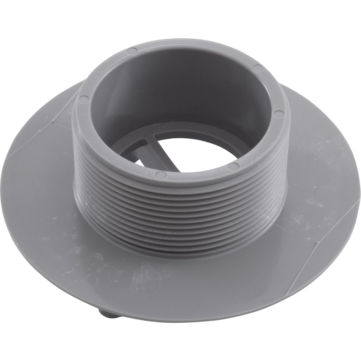 Wall Fitting, 4" dia, 2-3/8"hs, 2"mpt-1-1/2"s, Lt Gray : 420T15S103