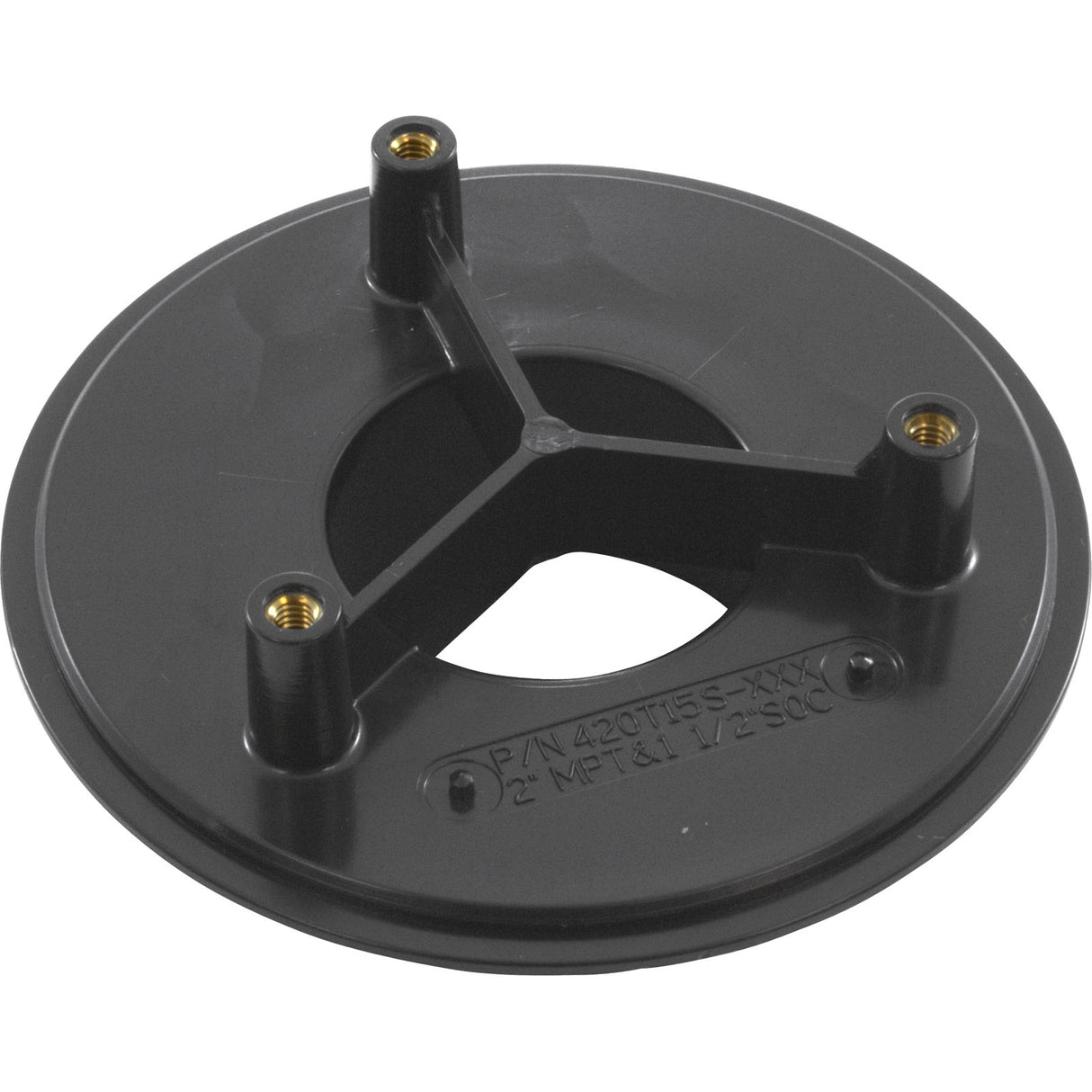 Wall Fitting, 4" dia, 2-3/8"hs, 2"mpt-1-1/2"s, Dk Gray : 420T15S105