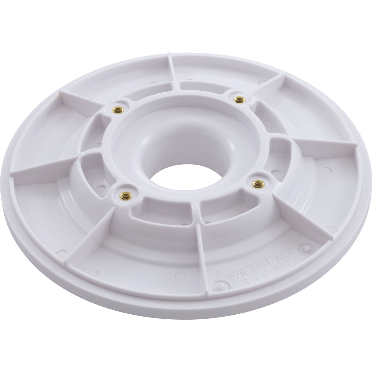 Wall Fitting, 6" dia, 1-7/8"hs, 1-1/2"mpt, White : 615T101 - Aquastar Pool Products - 8.83612E+11 - PartsForSpas.com