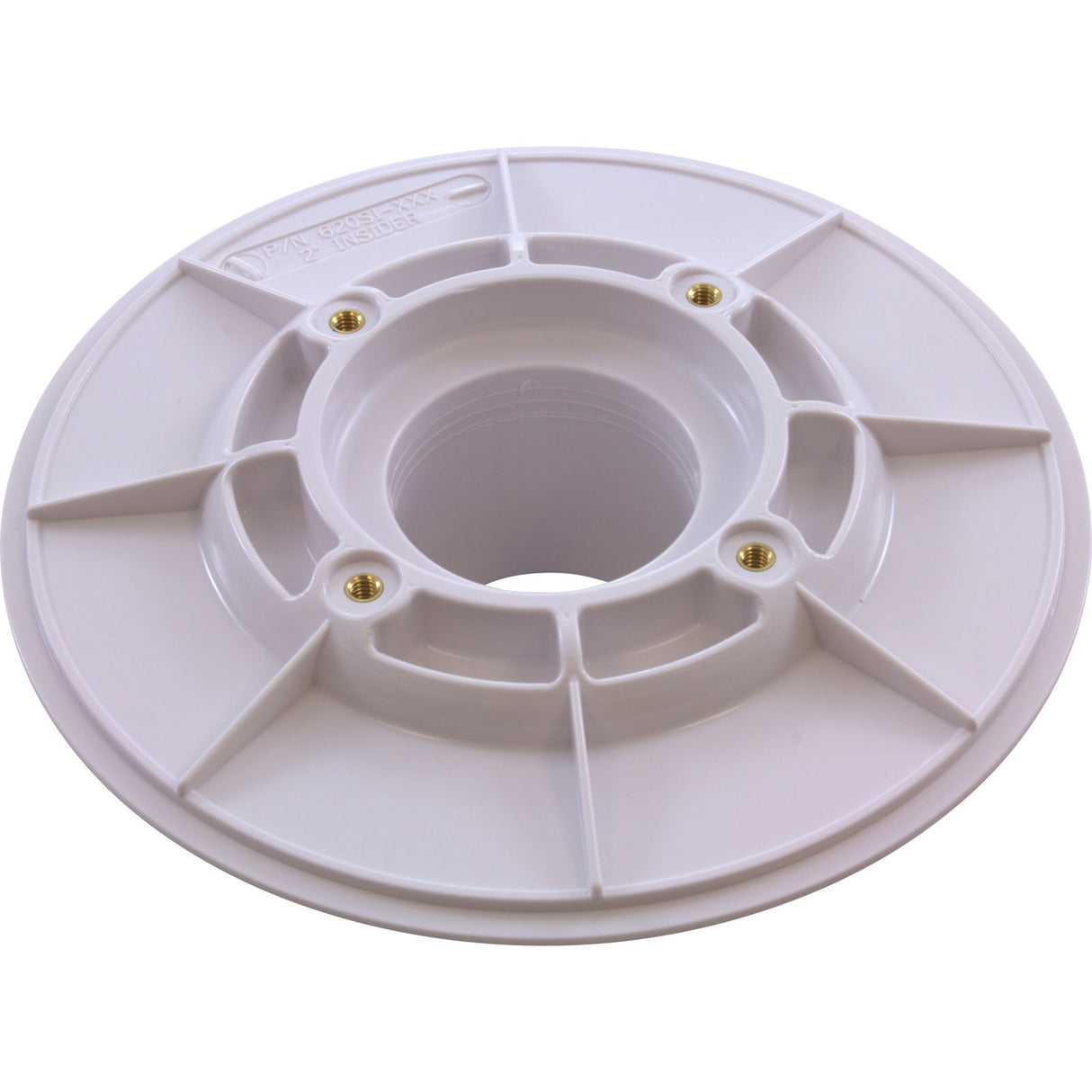 Wall Fitting, 6" dia, 2-3/8"hs, 2"s Insider, White : 620SI101