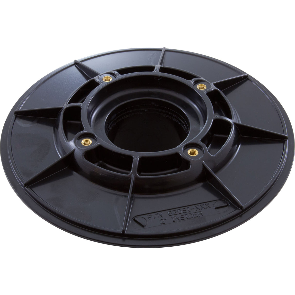 Wall Fitting, 6" dia, 2-3/8"hs, 2"s Insider, Black : 620SI102