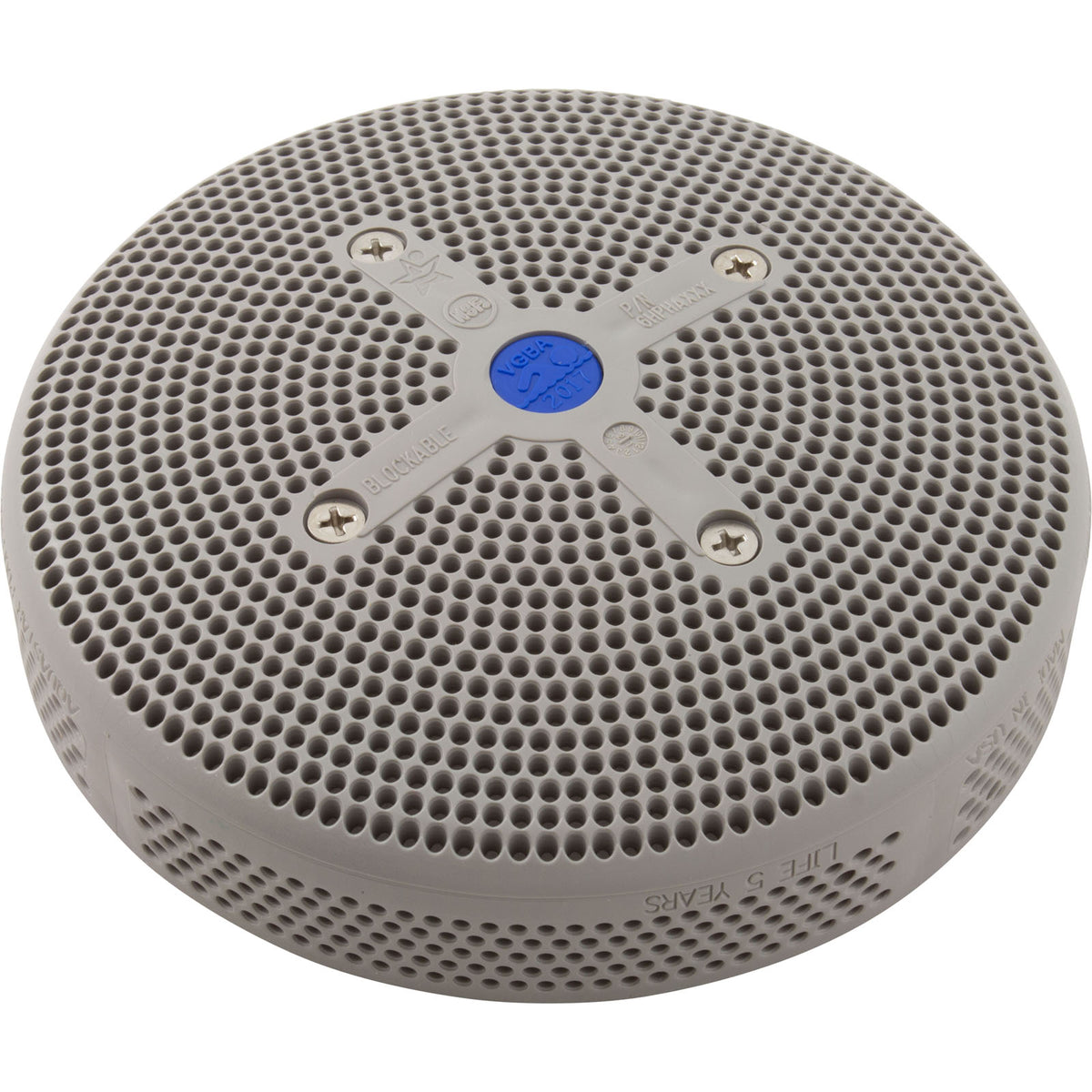 Suction Cover, HydroAir Repl, 6", 224gpm, w/Screws, Lt Gray : 6HPHA103 - Aquastar Pool Products - 8.83612E+11 - PartsForSpas.com