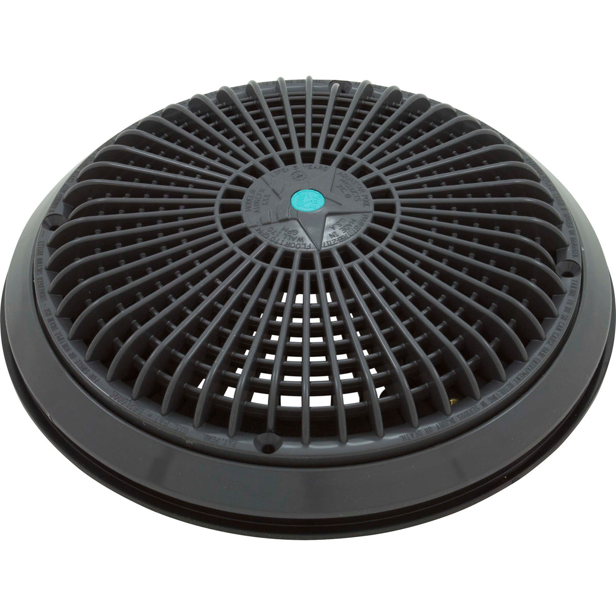 Main Drain Grate, Retro 10" Round, Universal, Dark Gray : A10RCFR105