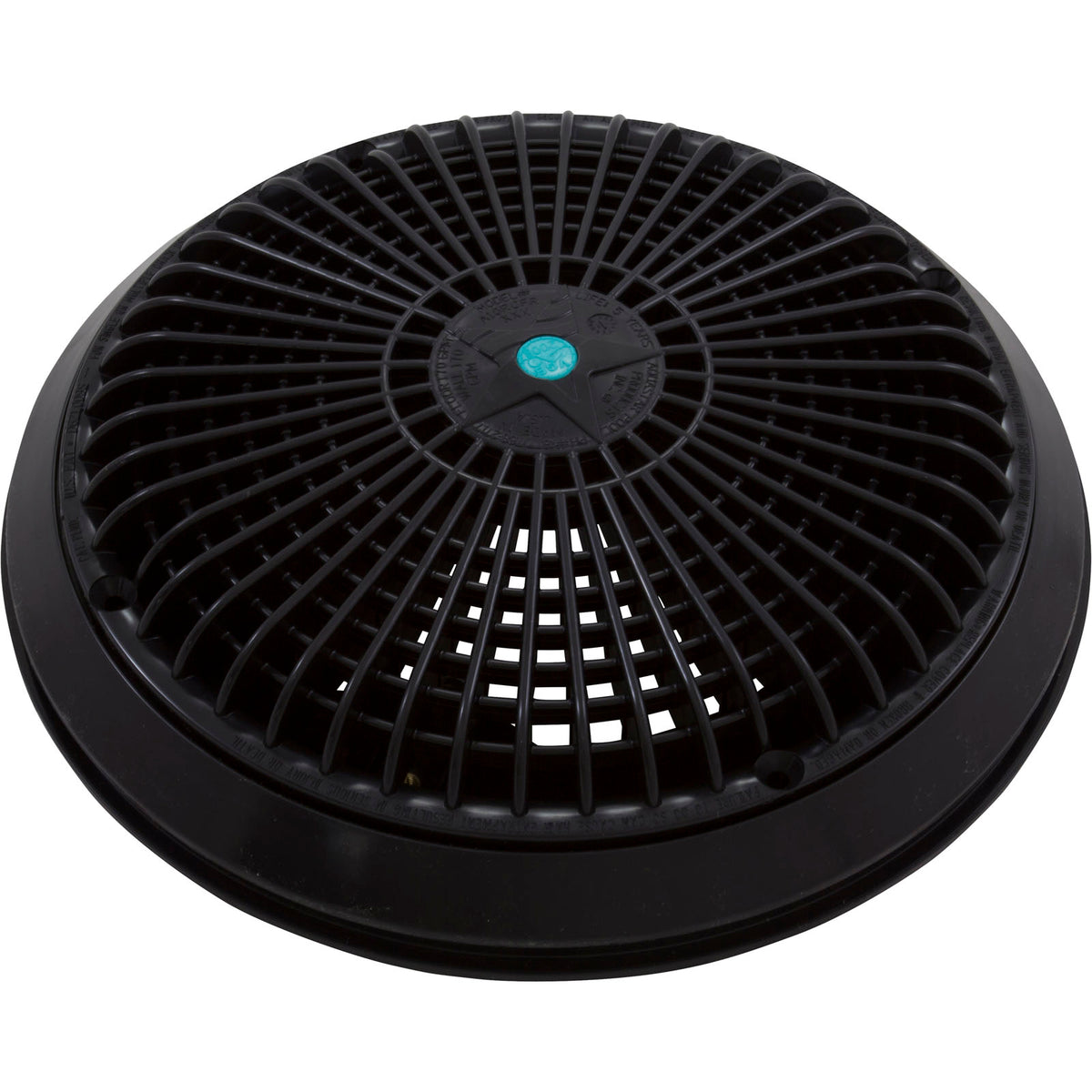 Main Drain Grate, Retro 10" Round, Universal, Black : A10RCFR102