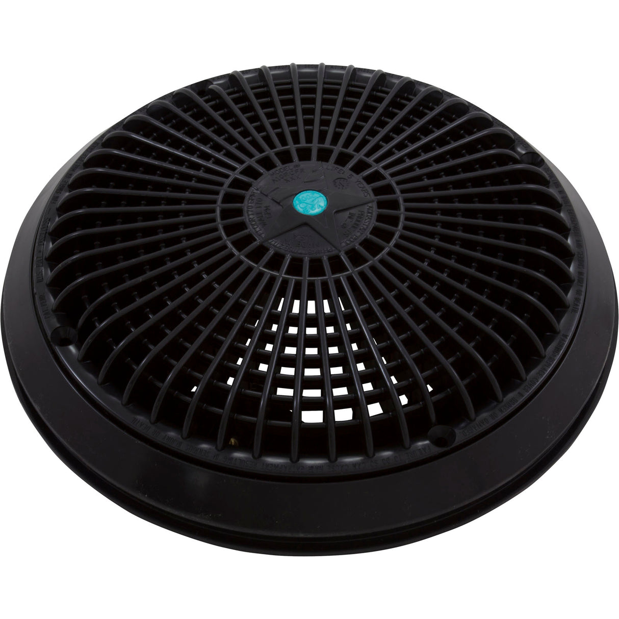 Main Drain Grate, Retro 10" Round, Universal, Black : A10RCFR102