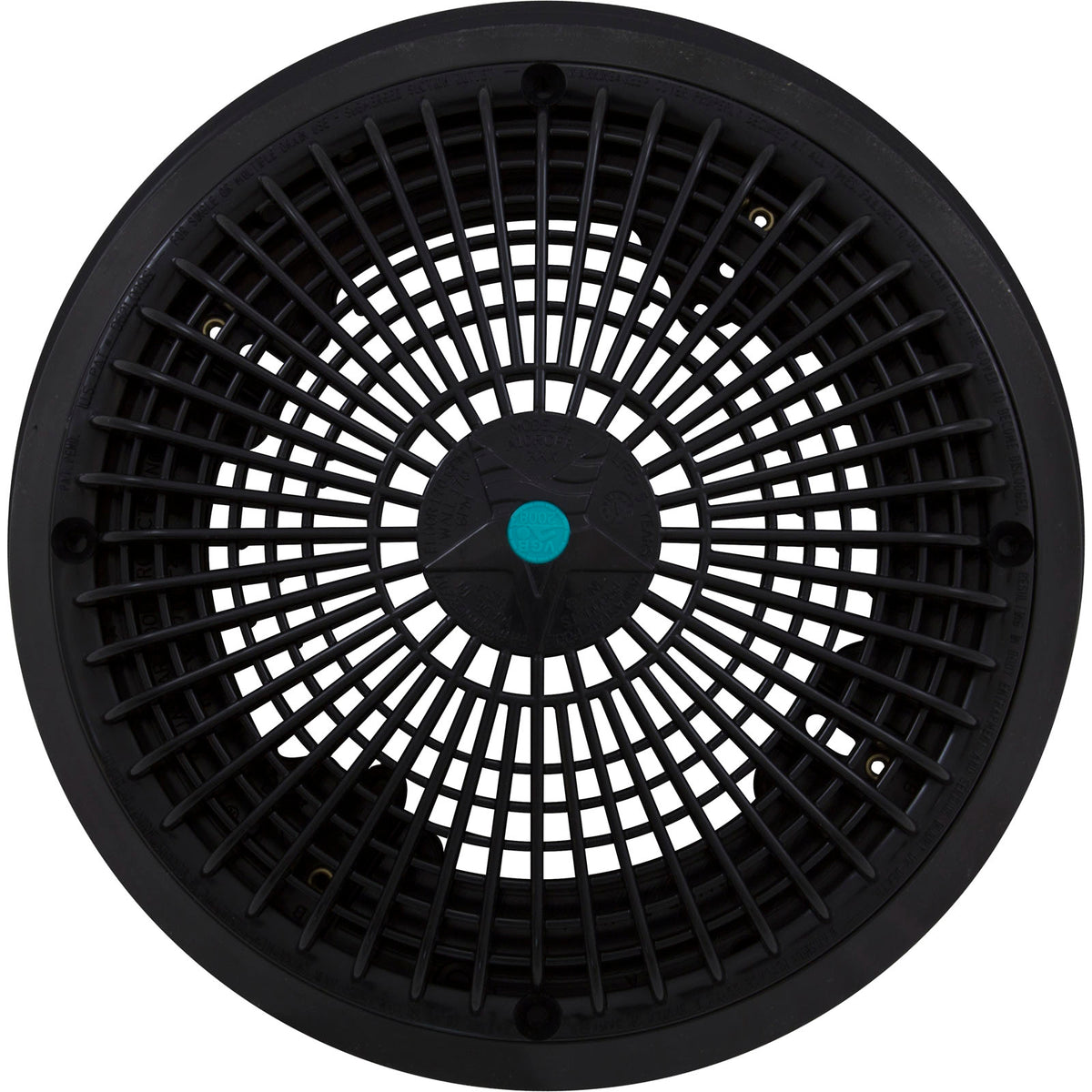 Main Drain Grate, Retro 10" Round, Universal, Black : A10RCFR102