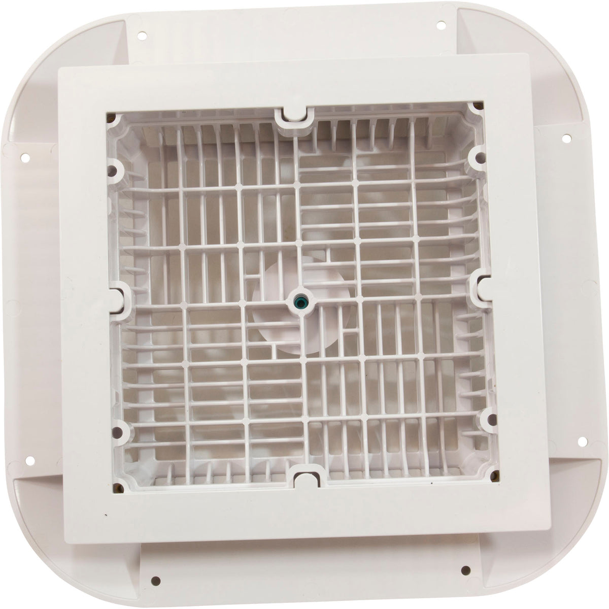 Main Drain Grate, 14" x 14" Square, 2 Retro 9"x9", White : 914101 - Aquastar Pool Products - 8.83612E+11 - PartsForSpas.com