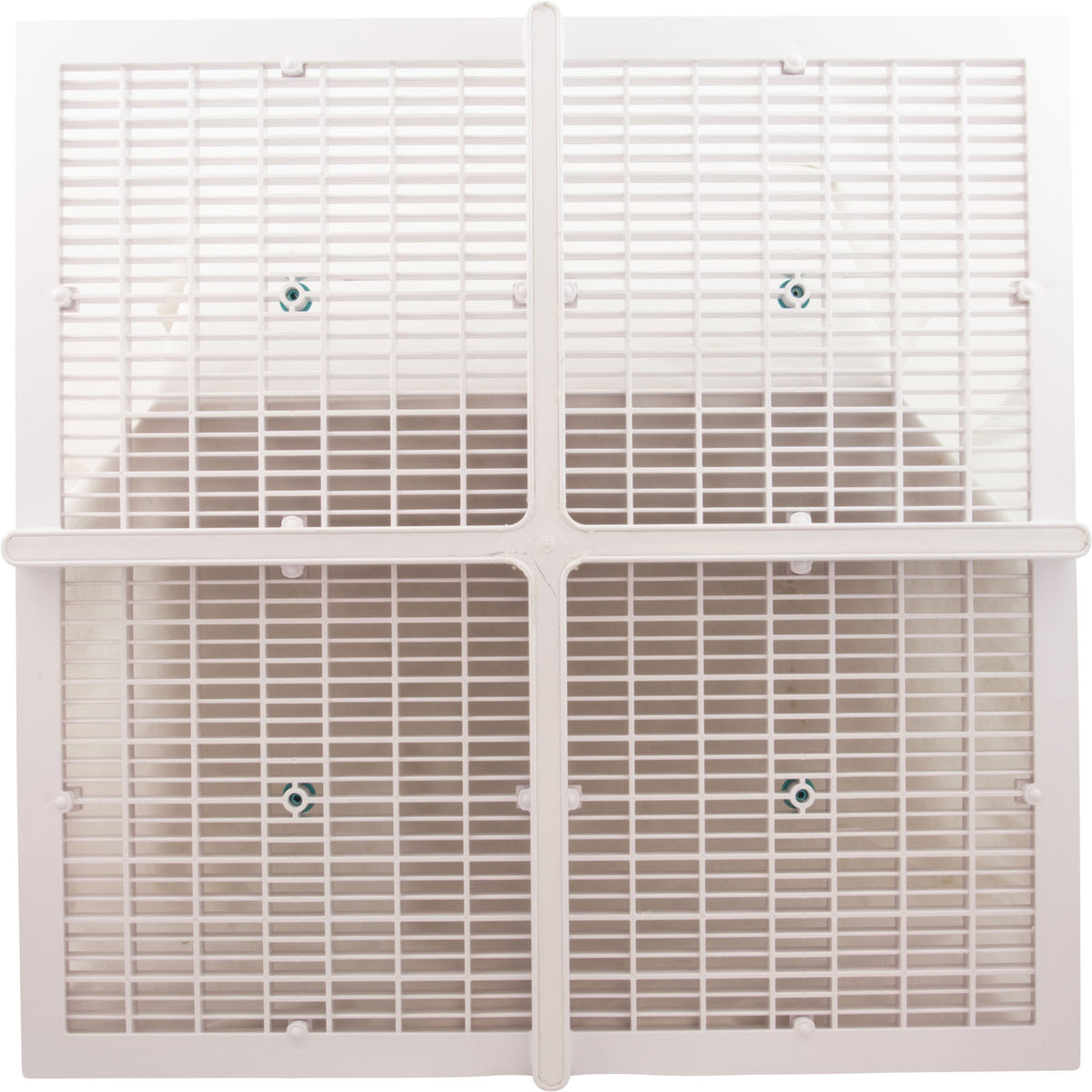 Drain Grate, 4-12" Sq, w/ 24" Sq Frame, Anit Entrap, White : 24101 - Aquastar Pool Products - 8.83612E+11 - PartsForSpas.com