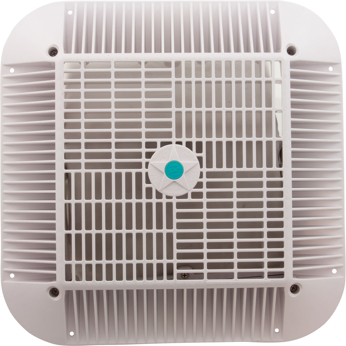 Main Drain Grate, Aquastar Retro Wav, 12" x 12" Square, Wht : 1216101 - Aquastar Pool Products - 8.83612E+11 - PartsForSpas.com