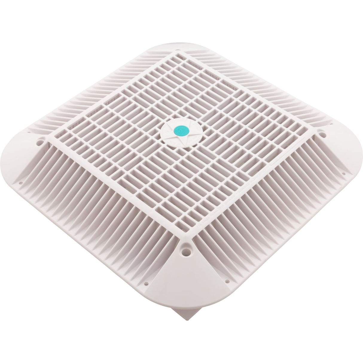 Main Drain Grate, Aquastar Retro Wav, 12" x 12" Square, Wht : 1216101