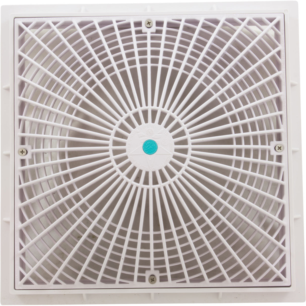 Cover, Aquastar MoFlo, 12" Square, w/ Frame, White : 12MF101
