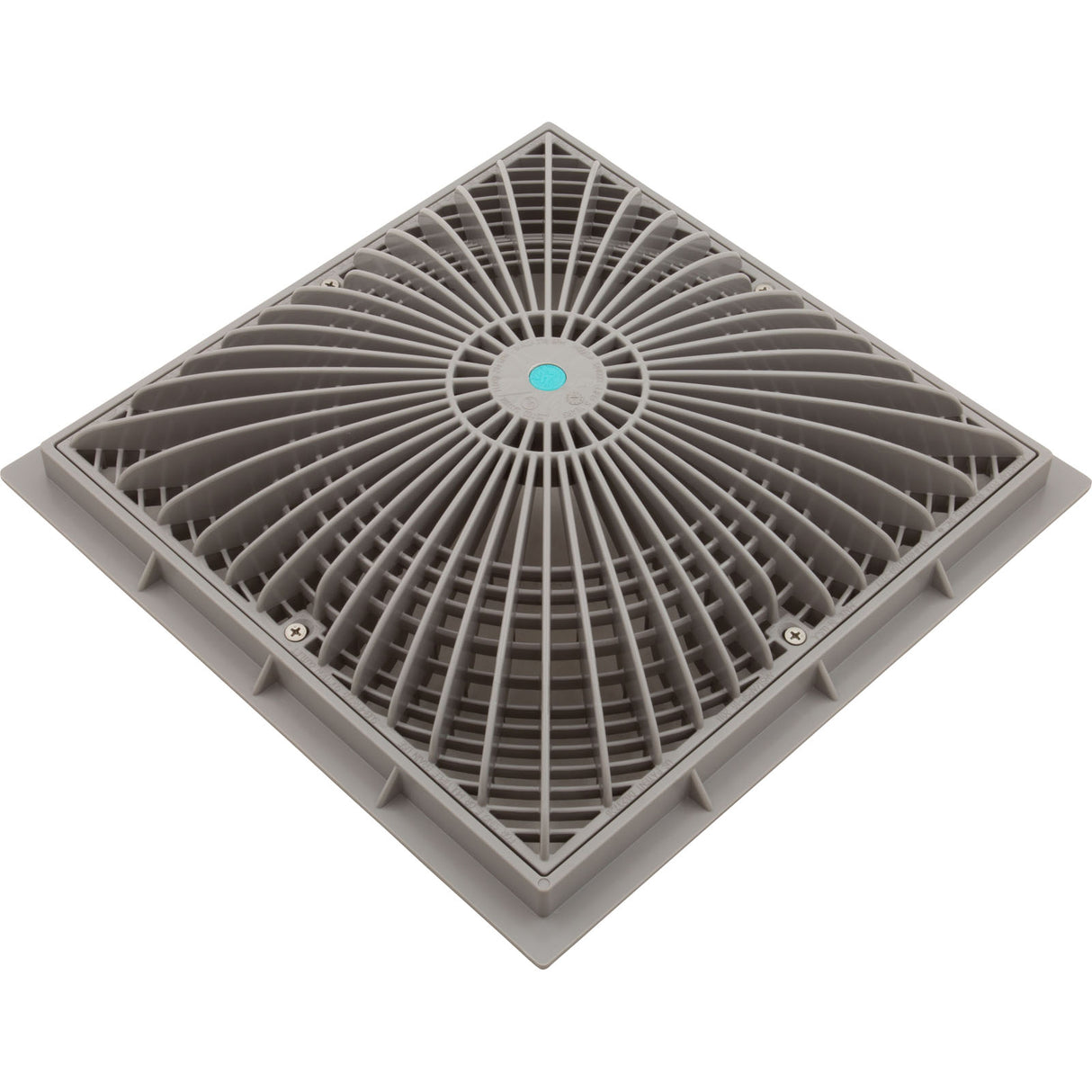 Main Drain Cover, Aquastar MoFlow, 12" Square, w/Fr, Lt Gry, VGB : 12MF103