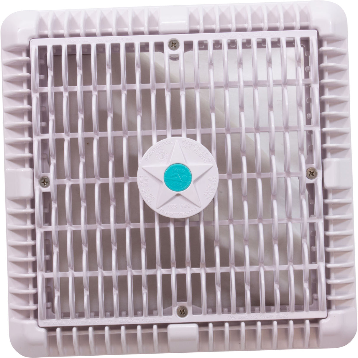 Suction Cover, AquaStar VGB Series, 9" Square, White : WAV9WR101