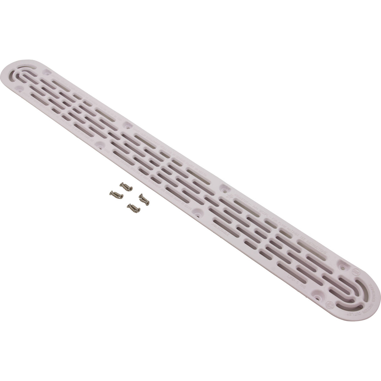 Channel Drain Cover Only, Aquastar, 32", White, VGB : 32CDFLNF101