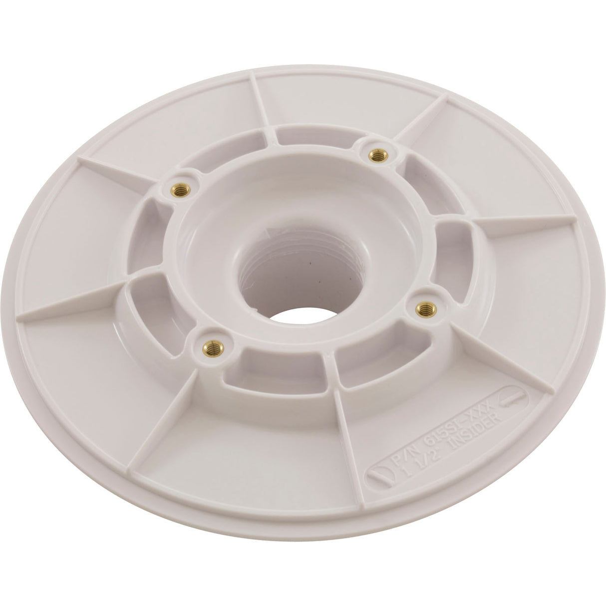 Wall Fitting, Aquastar, 6"dia, 1-1/2" Slip-Insider, White : 615SI101