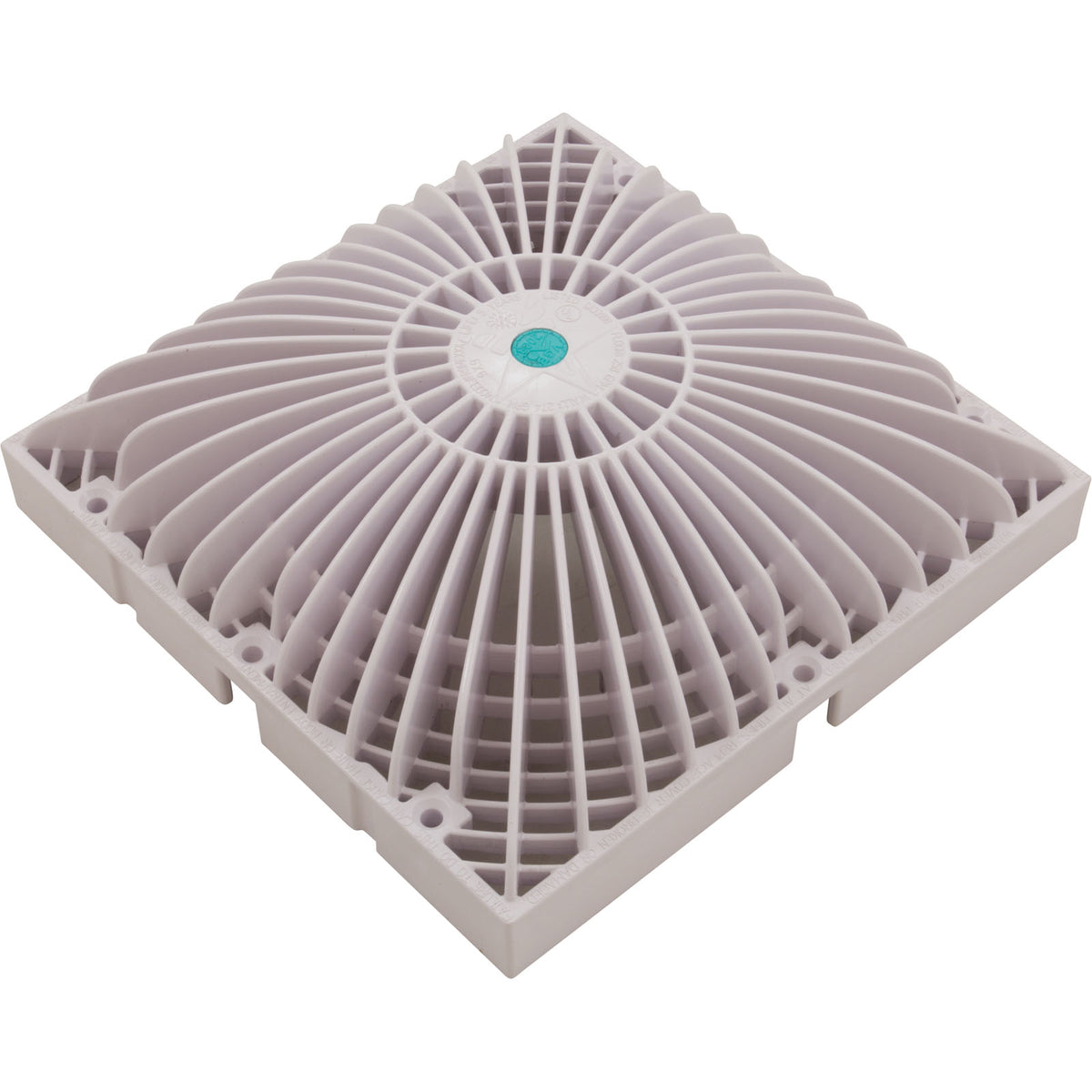 Main Drain Cover, AquaStar, Retro MoFlow, 9" x 9", Square, White : R9MF101 - Aquastar Pool Products - 8.83612E+11 - PartsForSpas.com