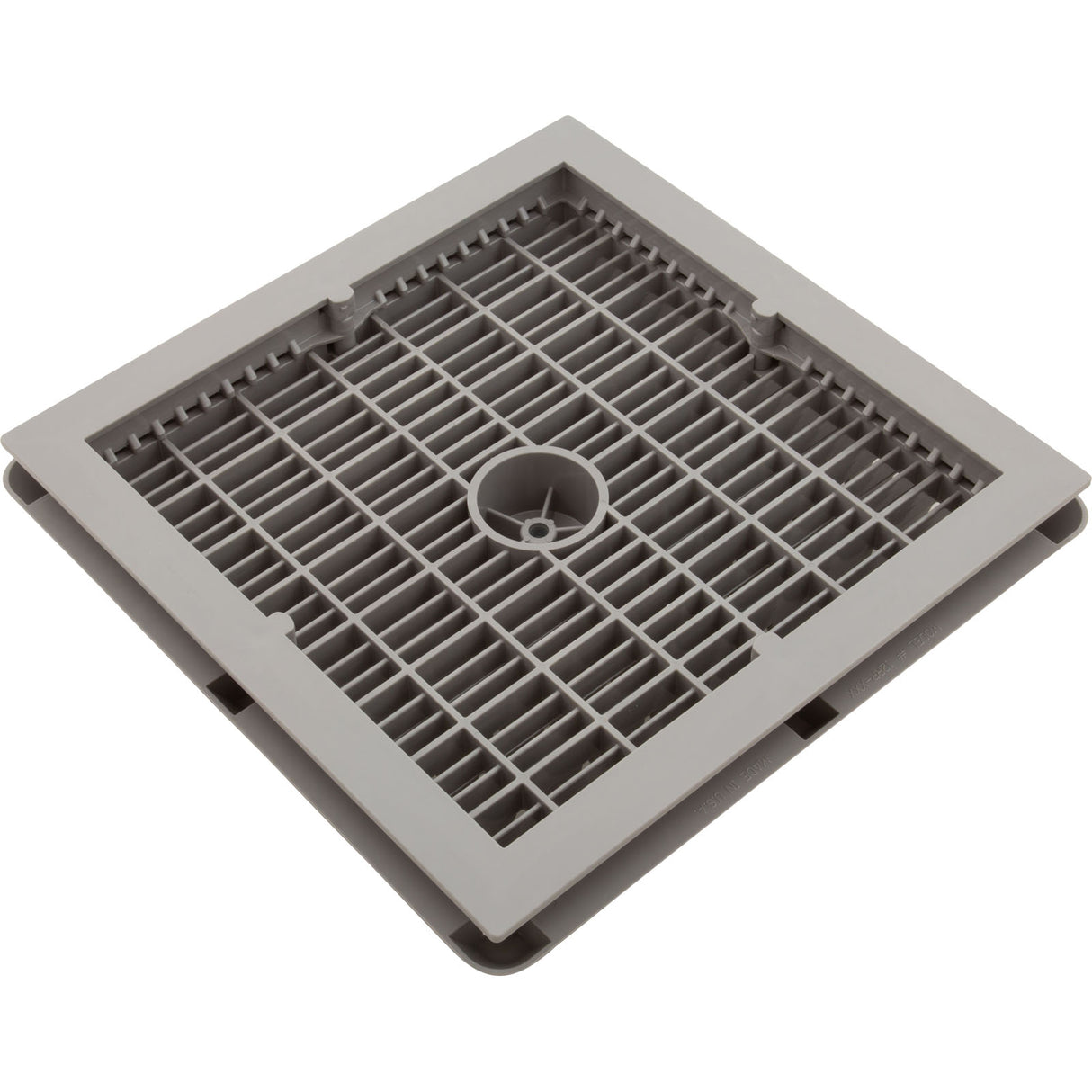 Main Drain Cover, Aquastar Wave, 12" Square, w/Fr, Lt Gry, VGB : WAV12WR103
