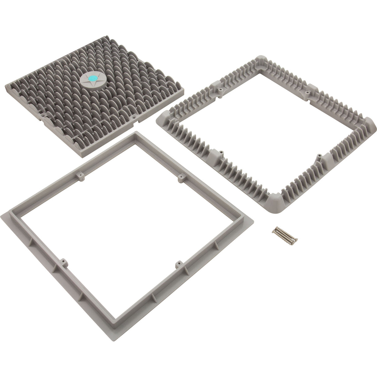 Main Drain Cover, Aquastar Wave, 12" Square, w/Fr, Lt Gry, VGB : WAV12WR103