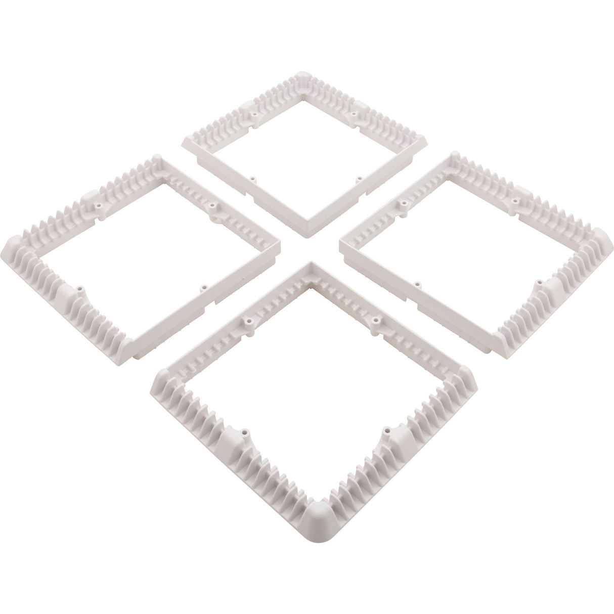 Main Drain Cover, Aquastar Wave, 18" Square (4x9) , w/Fr, Wht, VGB : WAV18WRNF101