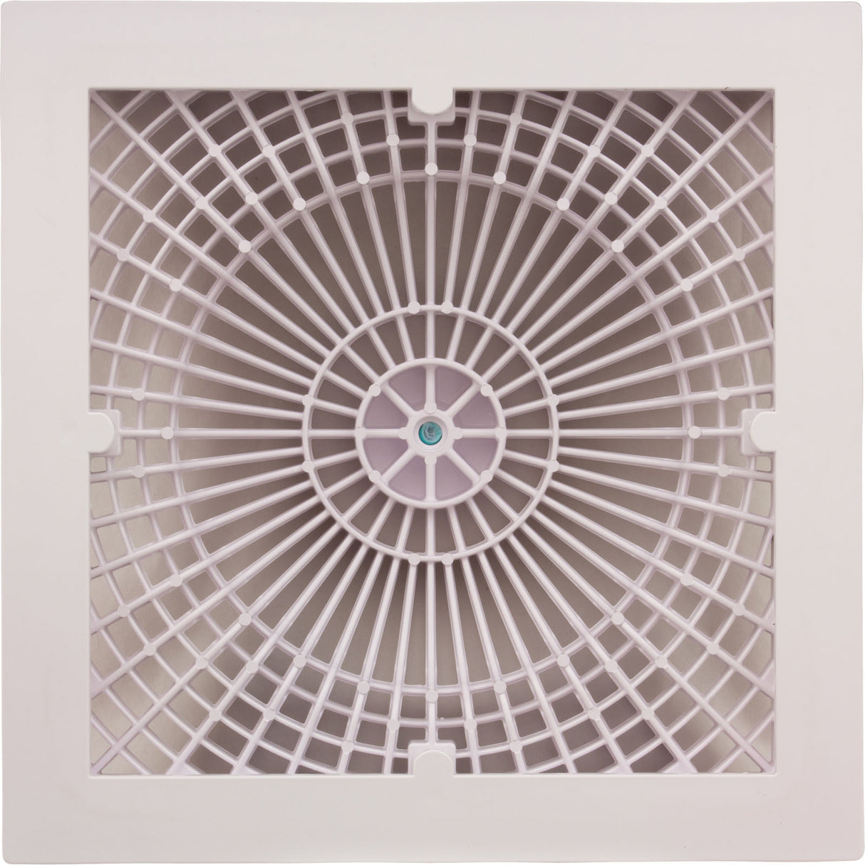 Main Drain Cover, Aquastar MoFlow, 9" Square, w/Frame, White : 9MF101