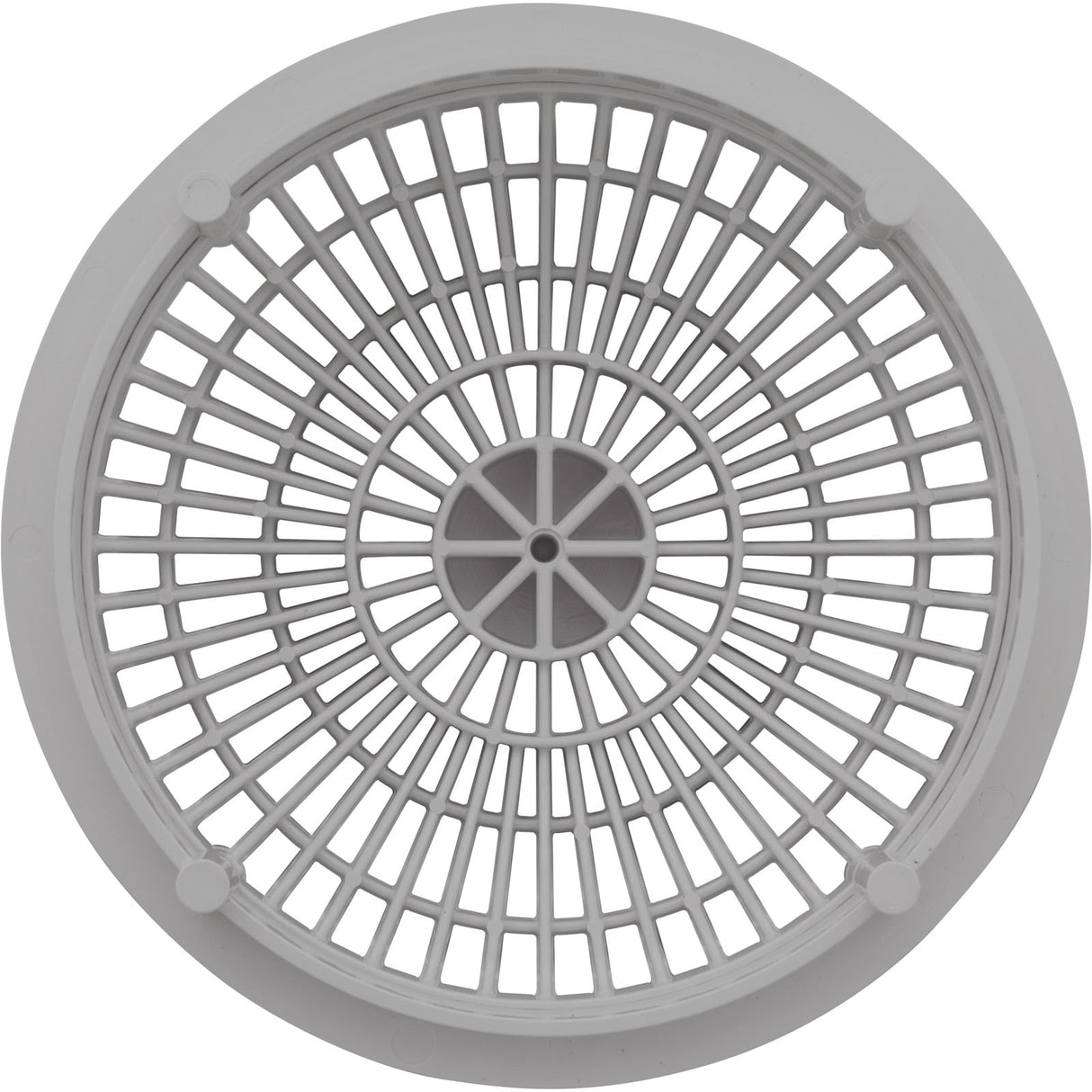 Main Drain Cover, Aquastar MoFlow, 8" Round, w/Fr, Lt Gry : 8MF103